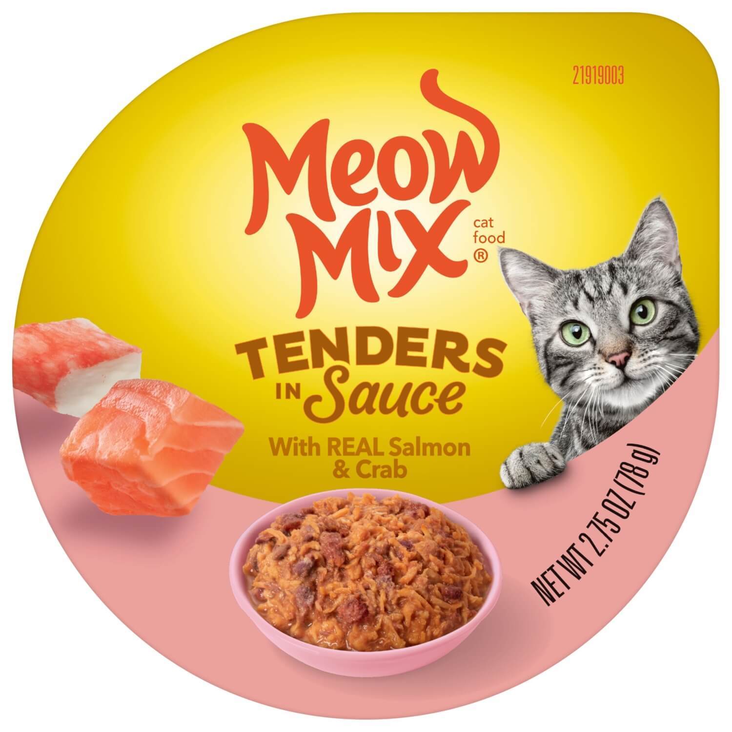 Meow Mix Tenders In Sauce Salmon And Crab Recipe Wet Cat Food