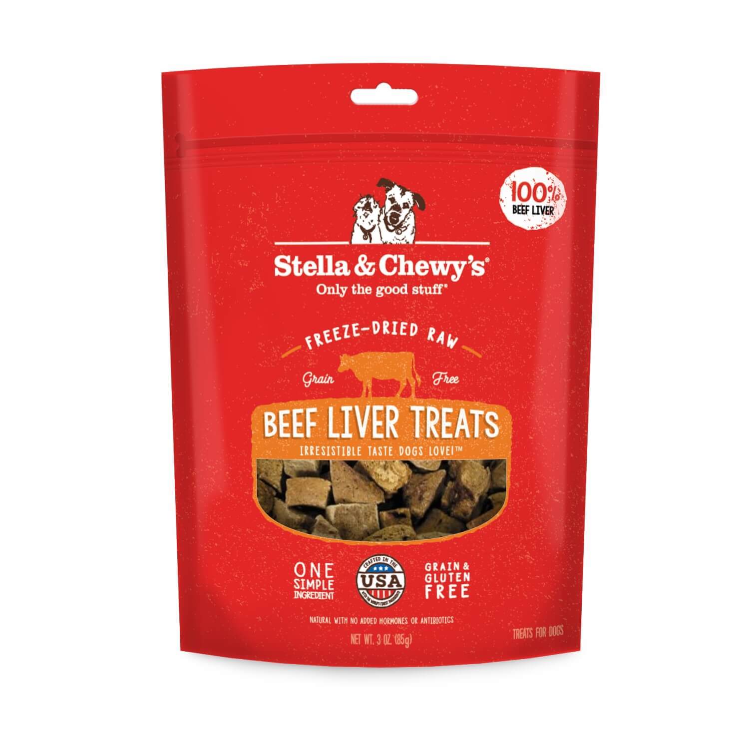 Stella & Chewy's Beef Liver Freeze-Dried Dog Treats, 3-Oz Bag