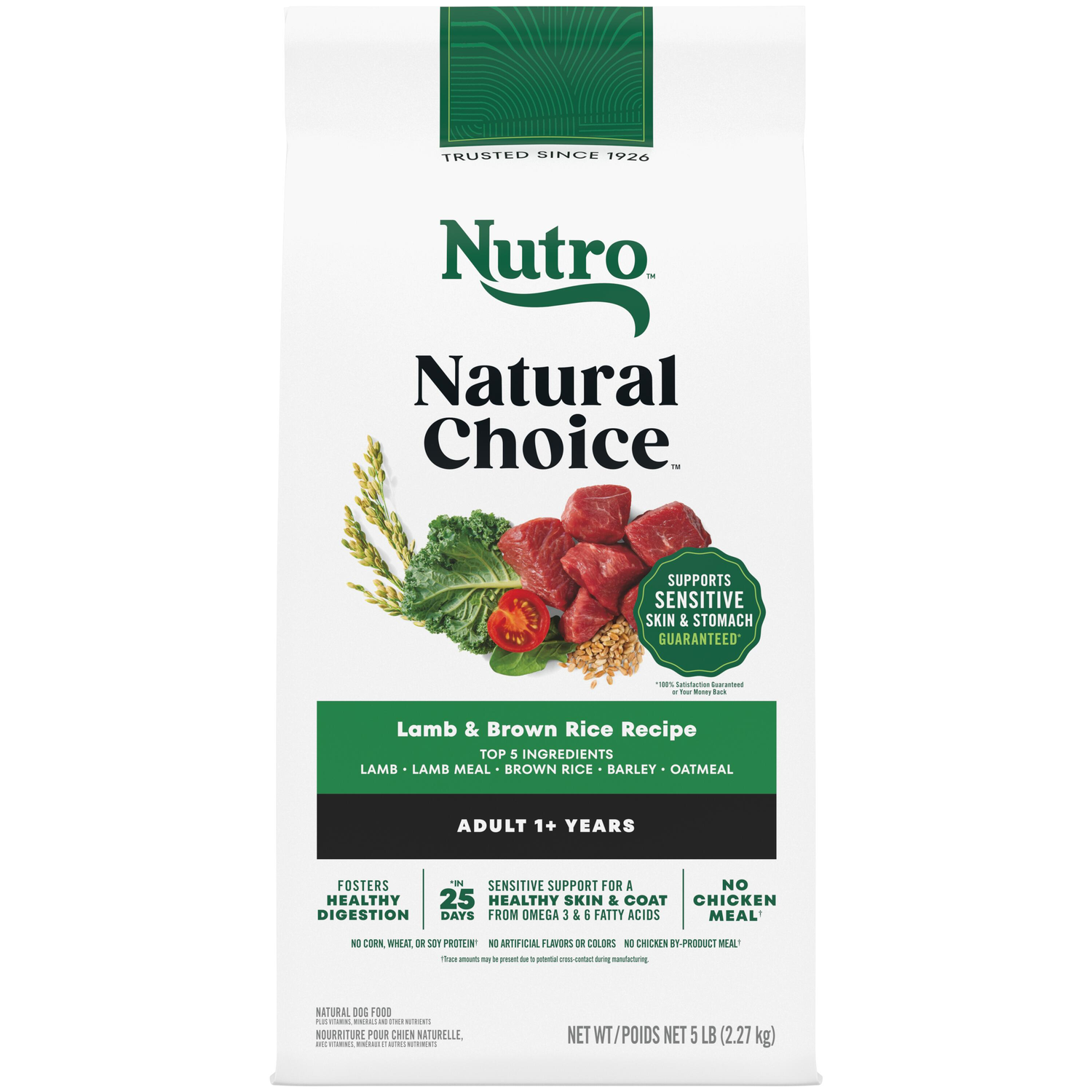 Nutro Natural Choice Lamb & Brown Rice Recipe Dry Dog Food, 5-Lb Bag