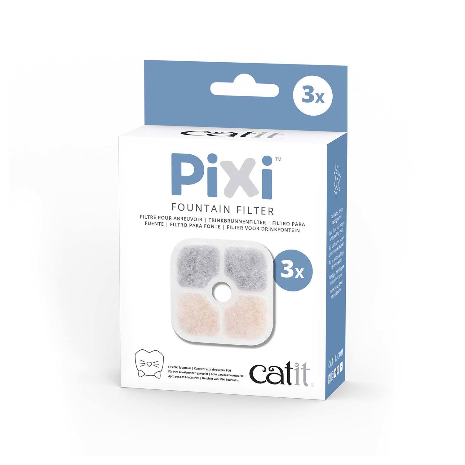Catit Pixi Cat Water Fountain Cartridge, 3-Pack