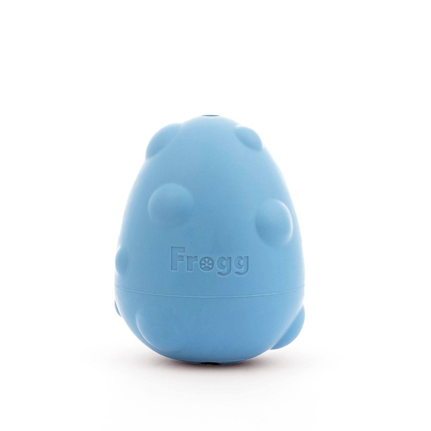 Frogg Egg Interactive Eco-Friendly Rubber Dog Toy, Blue, Small