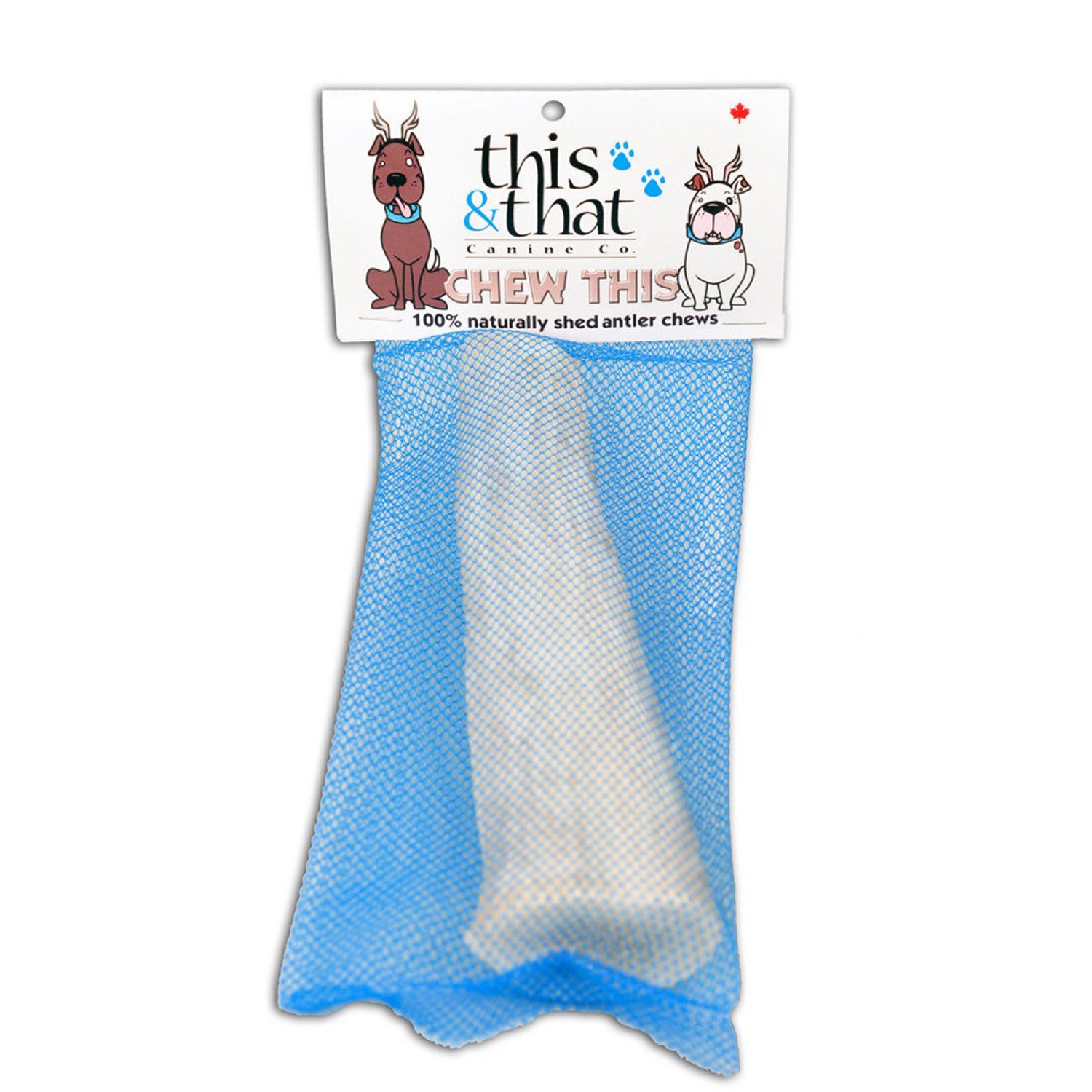 This & That Canine Co Antler Durable Chew Dog Treat, Large