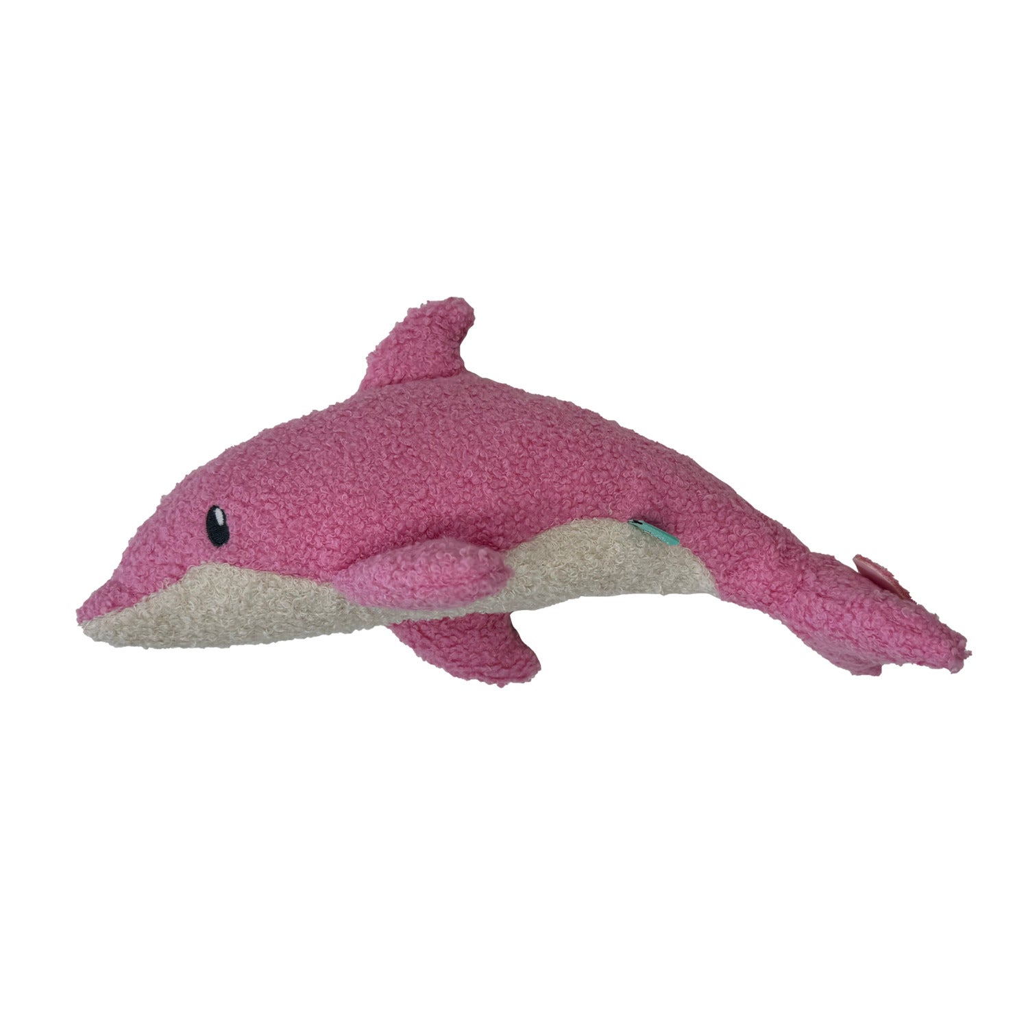 #Bff Tufflove Dolphin Durable Plush Dog Toy, Pink, Small