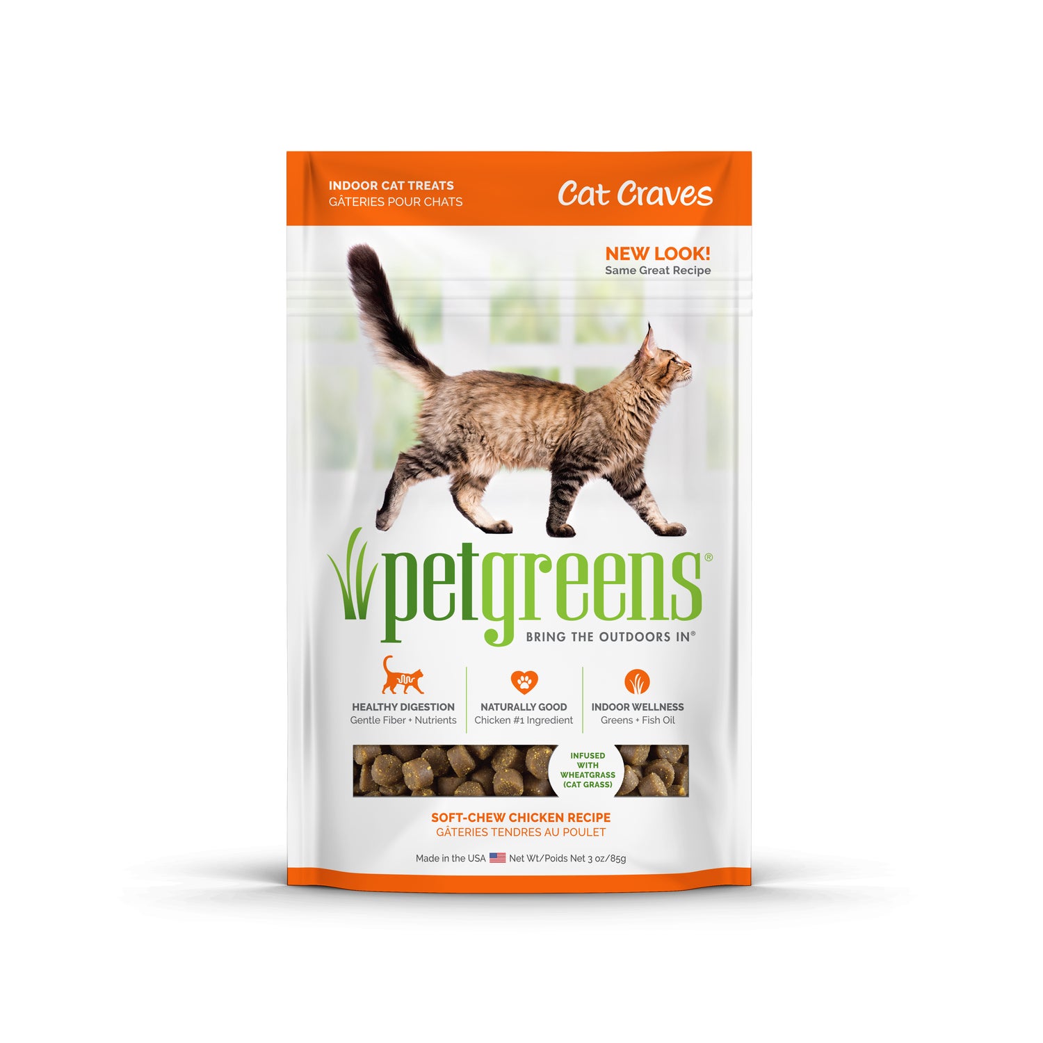 Pet Greens Cat Craves All Natural Soft Chew Cat Treats, Chicken Flavor