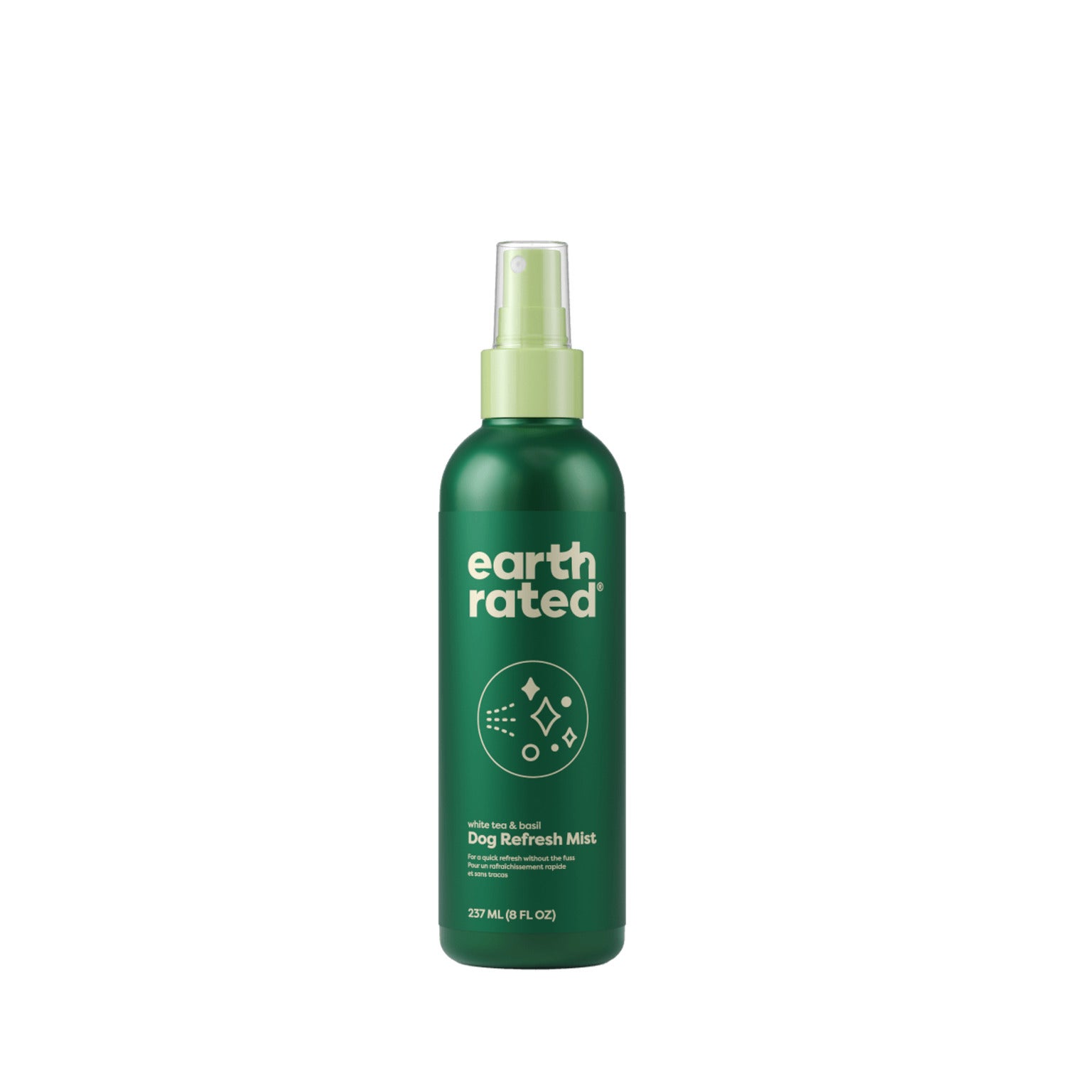 Earth Rated Dog Refresh Mist Deodorizing Dog Spray, White Tea & Basil Scent, 8-Oz