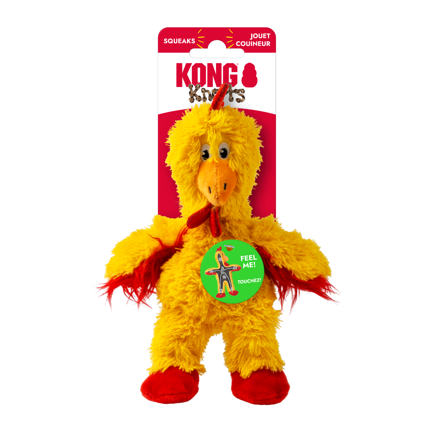 Kong Knots Chicken Plush Tug Dog Toy - 7