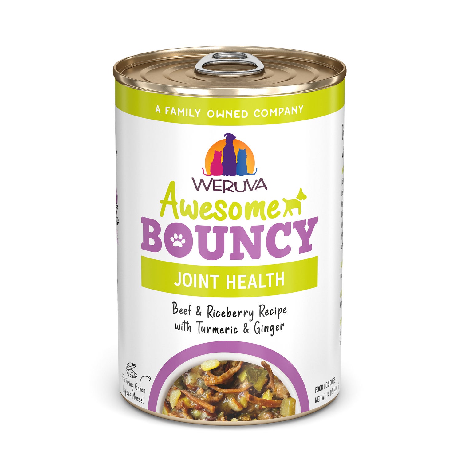Weruva Awesome Bouncy Beef And Riceberry Recipe With Turmeric And Ginger Wet Dog Food