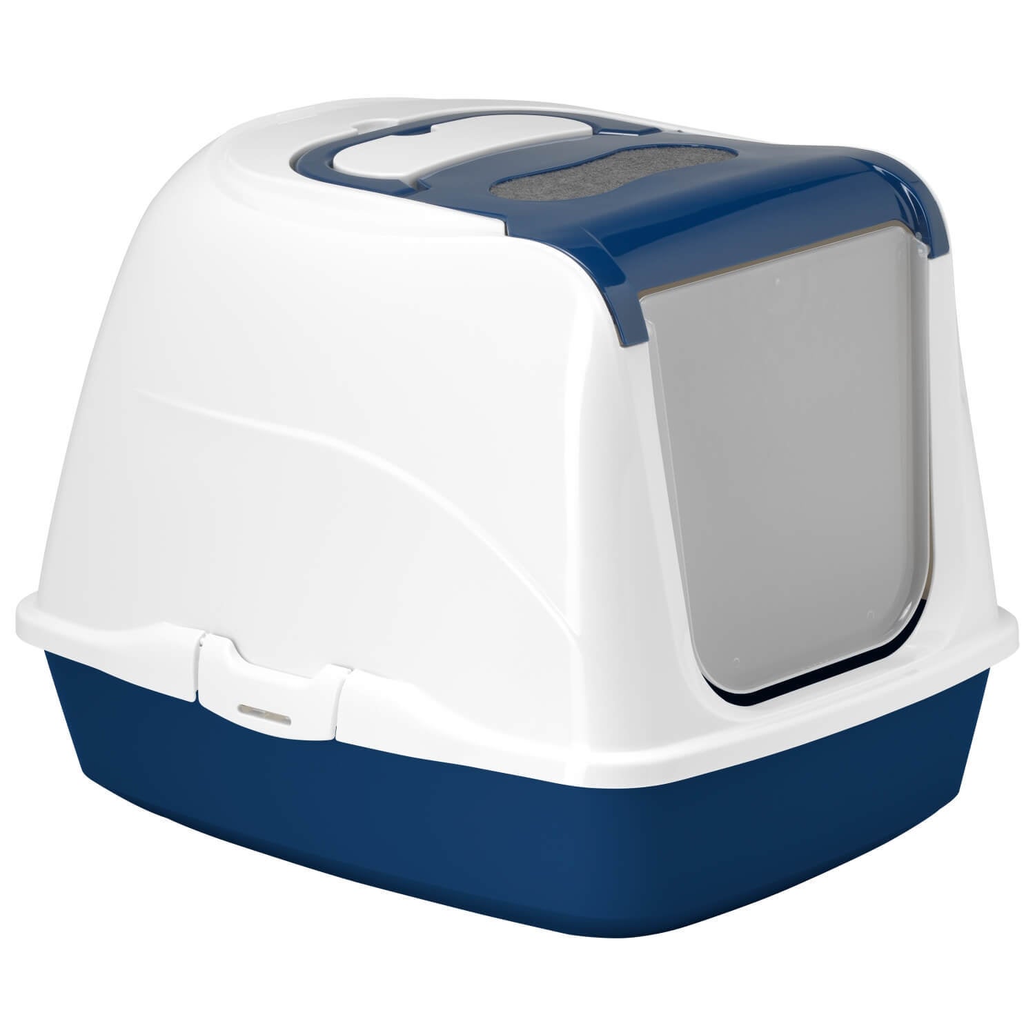 Moderna Flip Hooded Cat Litter Box - Blue, Extra Large