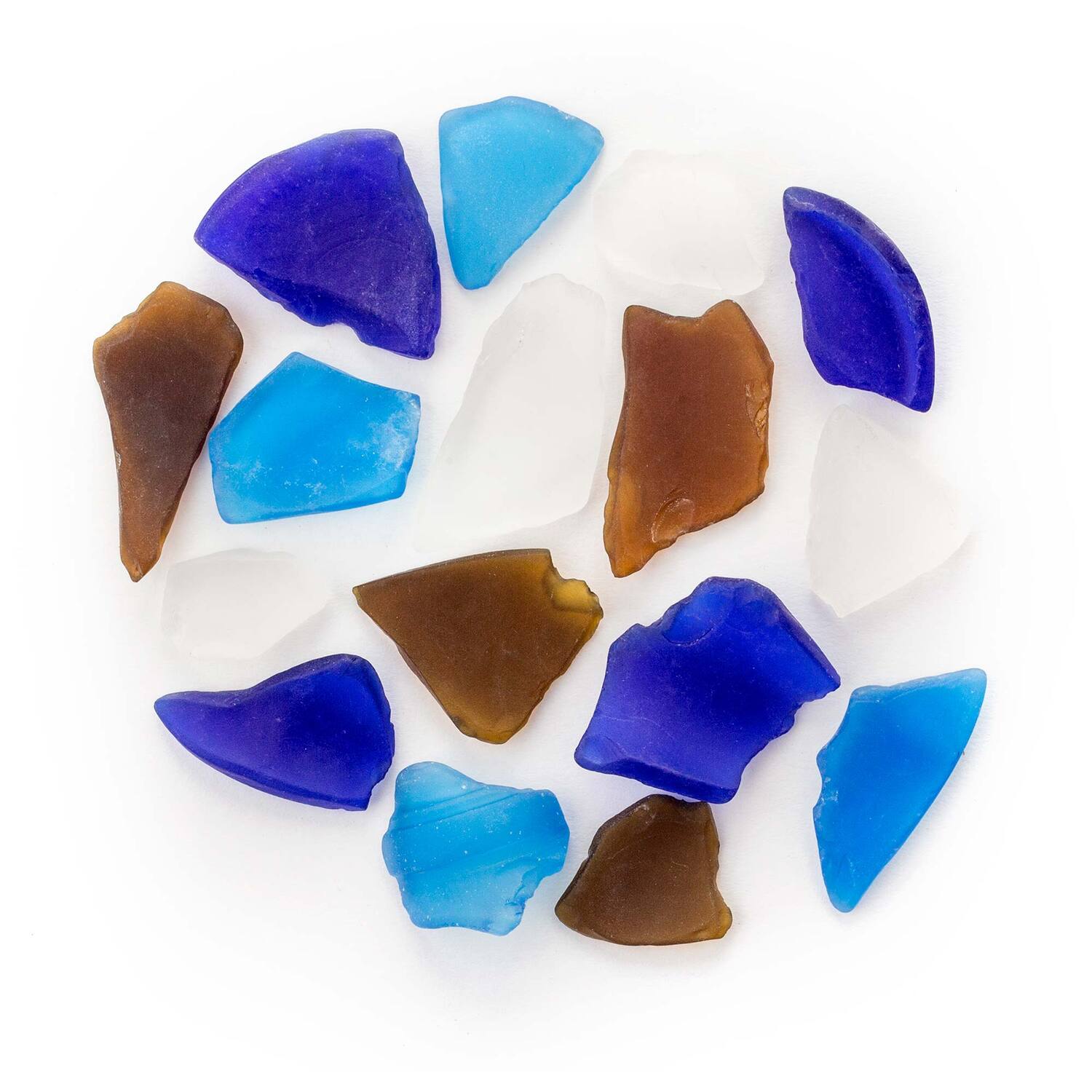 Galápagos Fish Aquarium Sea Glass, Pacific Mix, Jar 22Oz