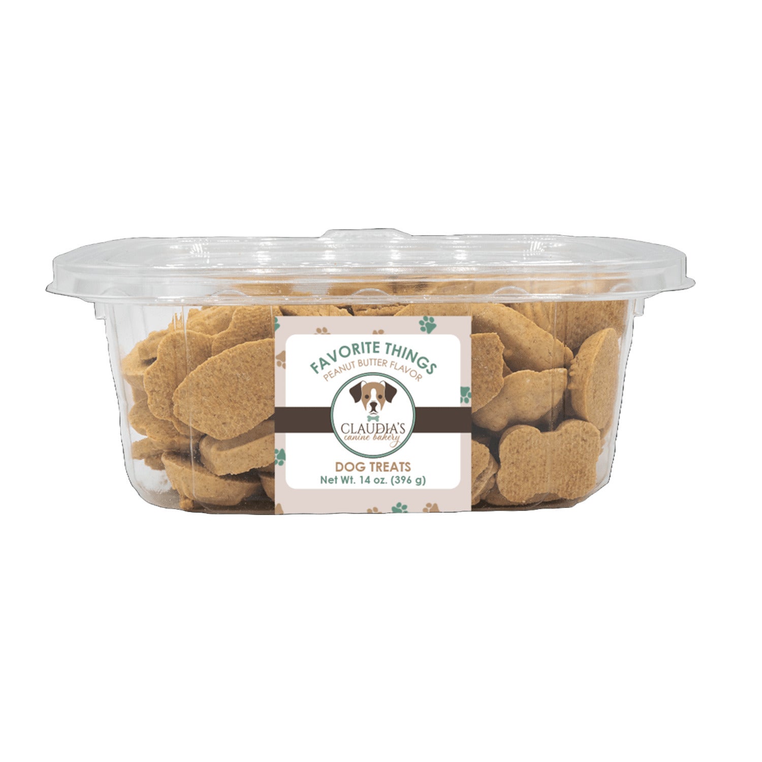 Claudia's Canine Bakery Favorite Things Biscuit Dog Treats, Peanut Butter, 14Oz