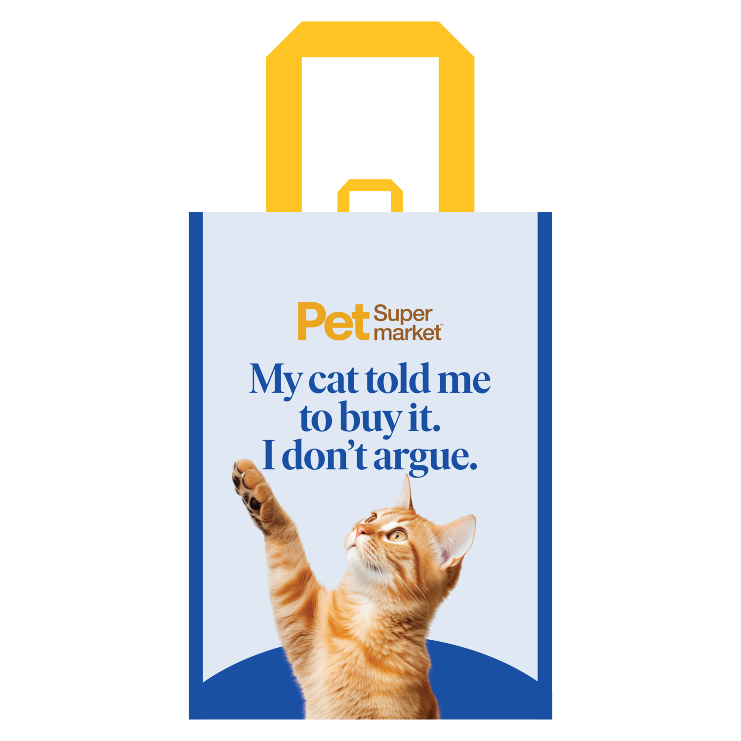 Pet Supermarket Reusable Shopping Bag - Cats