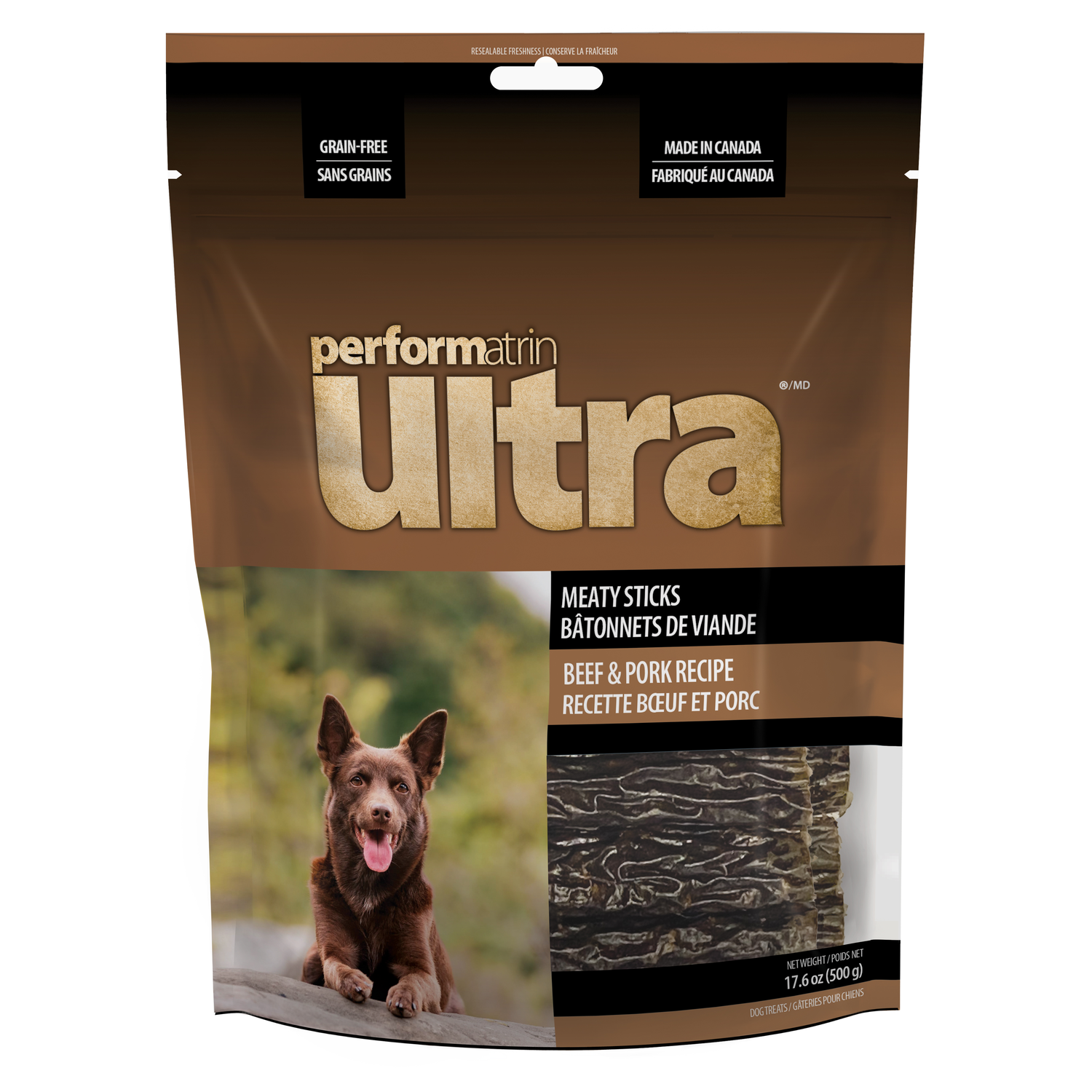 Performatrin Ultra Meaty Sticks Dehydrated Dog Treats, Beef & Pork Recipe, 4.2-Oz