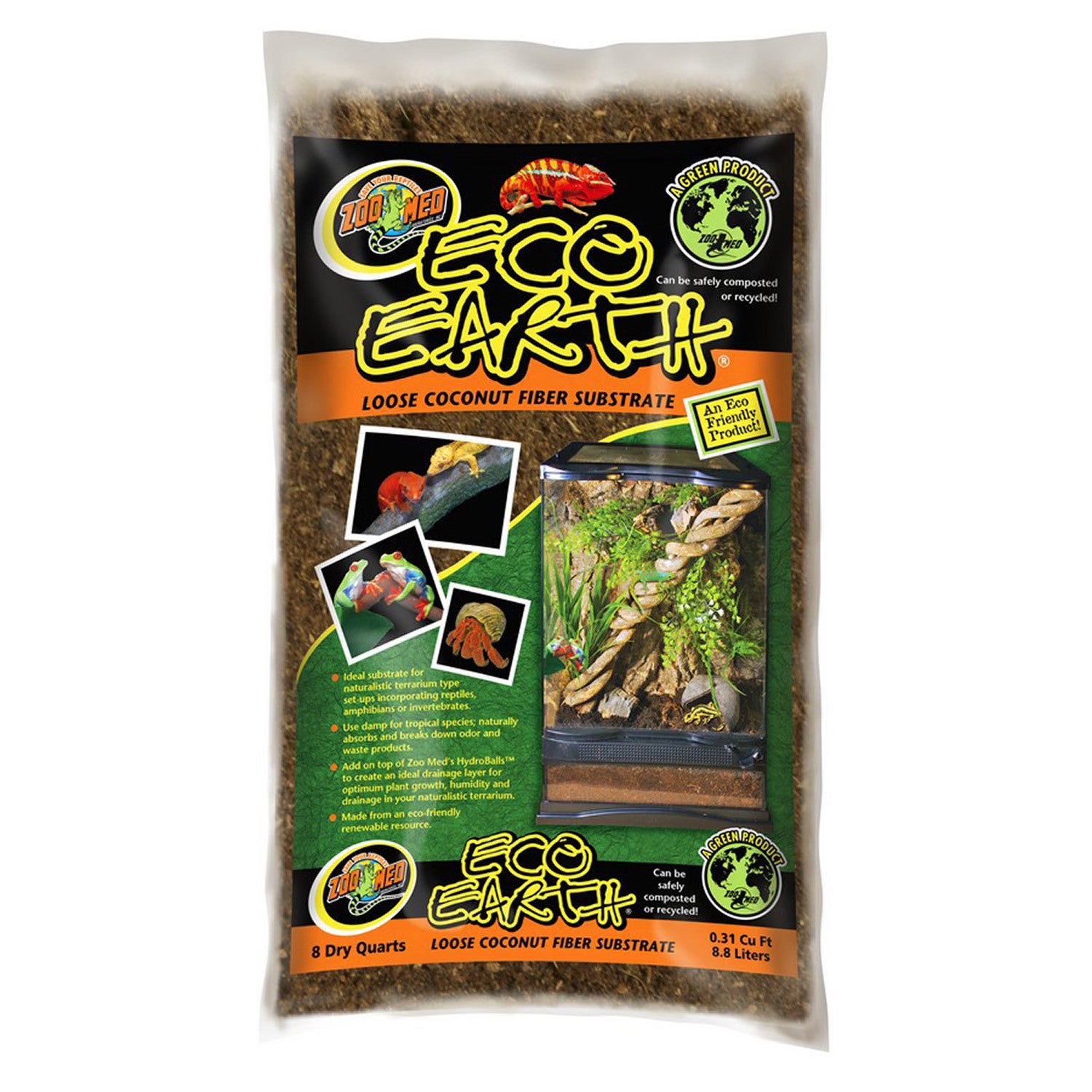 Zoo Med Eco Earth Loose Coconut Fiber Substrate Substrate For Reptiles