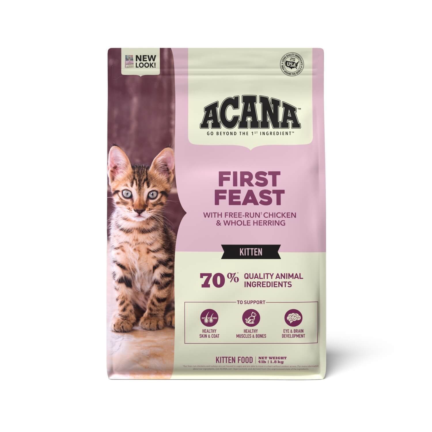 Acana First Feast, Chicken And Fish Dry Cat Food For Kittens