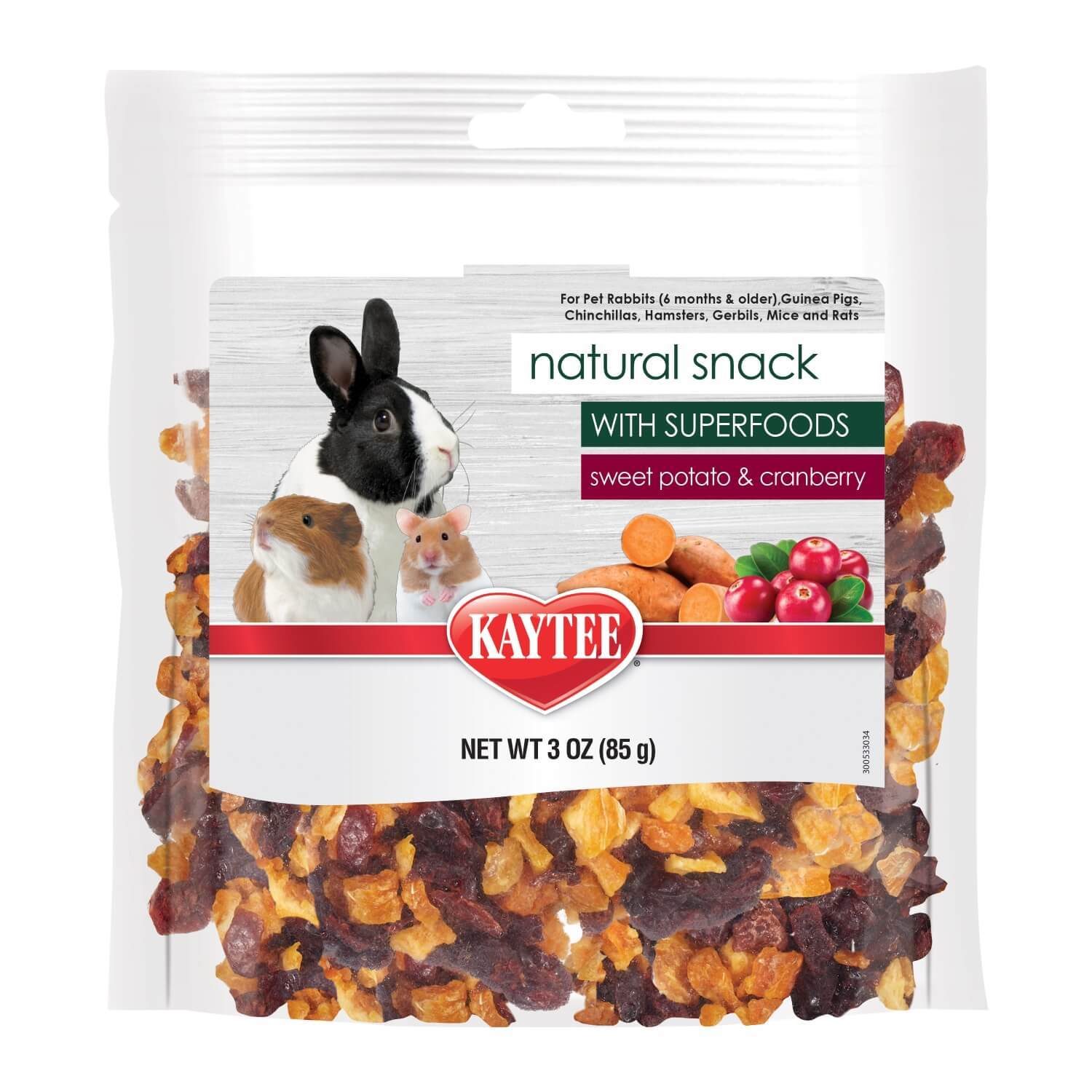 Kaytee Natural Snack With Superfoods, Sweet Potato & Cranberry