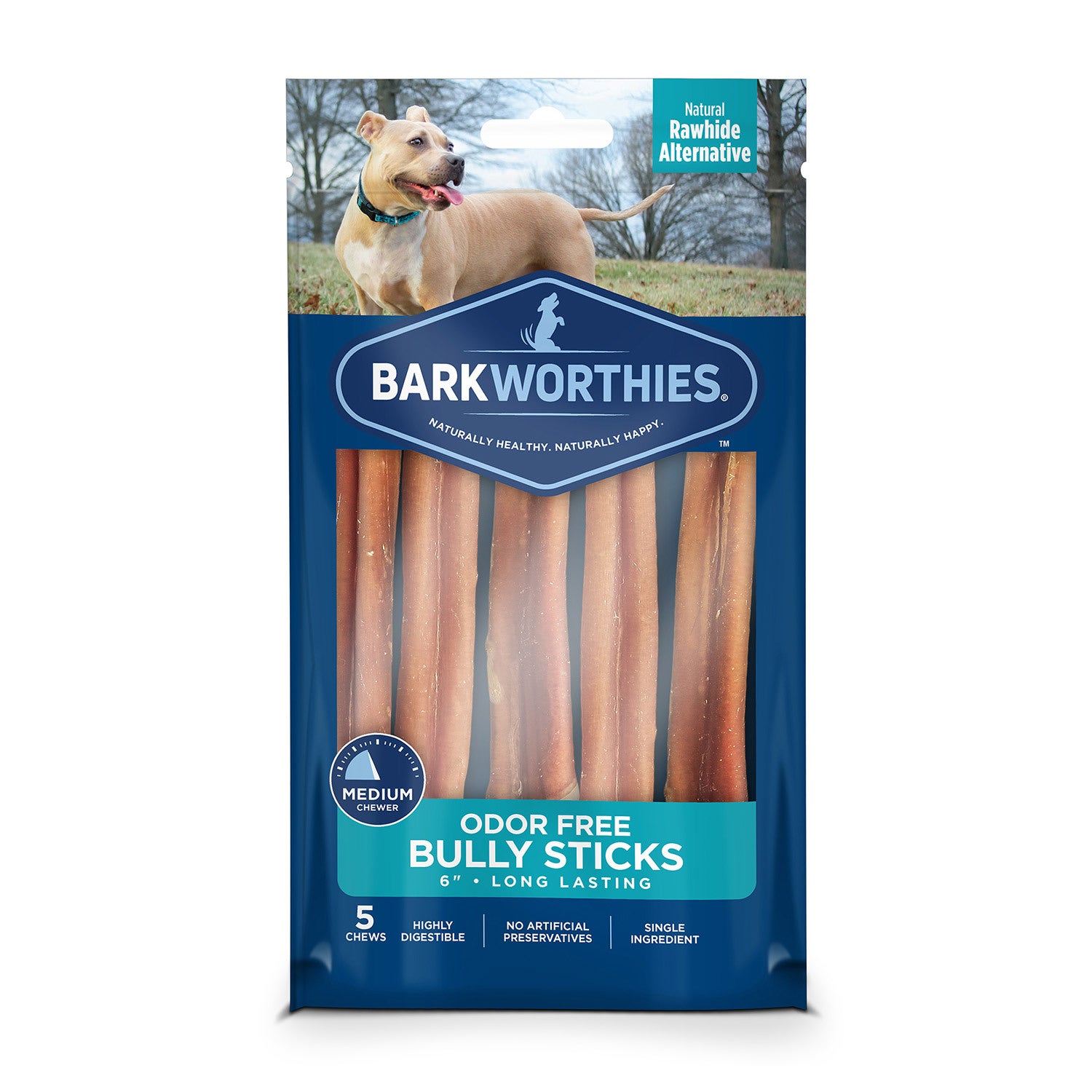 Barkworthies 6 Bully Sticks Dog Treat
