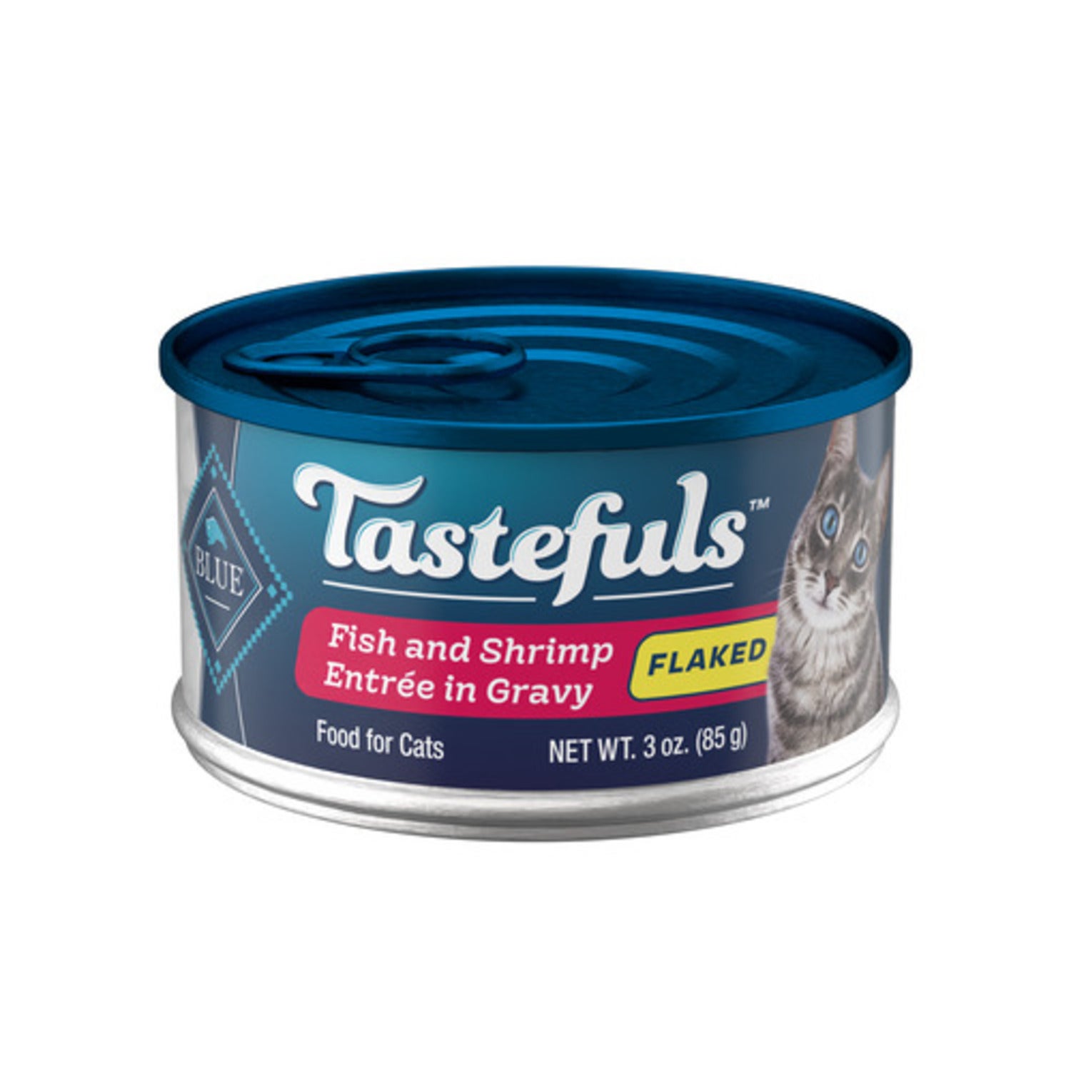 Blue Buffalo Tastefuls Fish & Shrimp Entrée In Gravy Flaked Wet Cat Food, 3-Oz