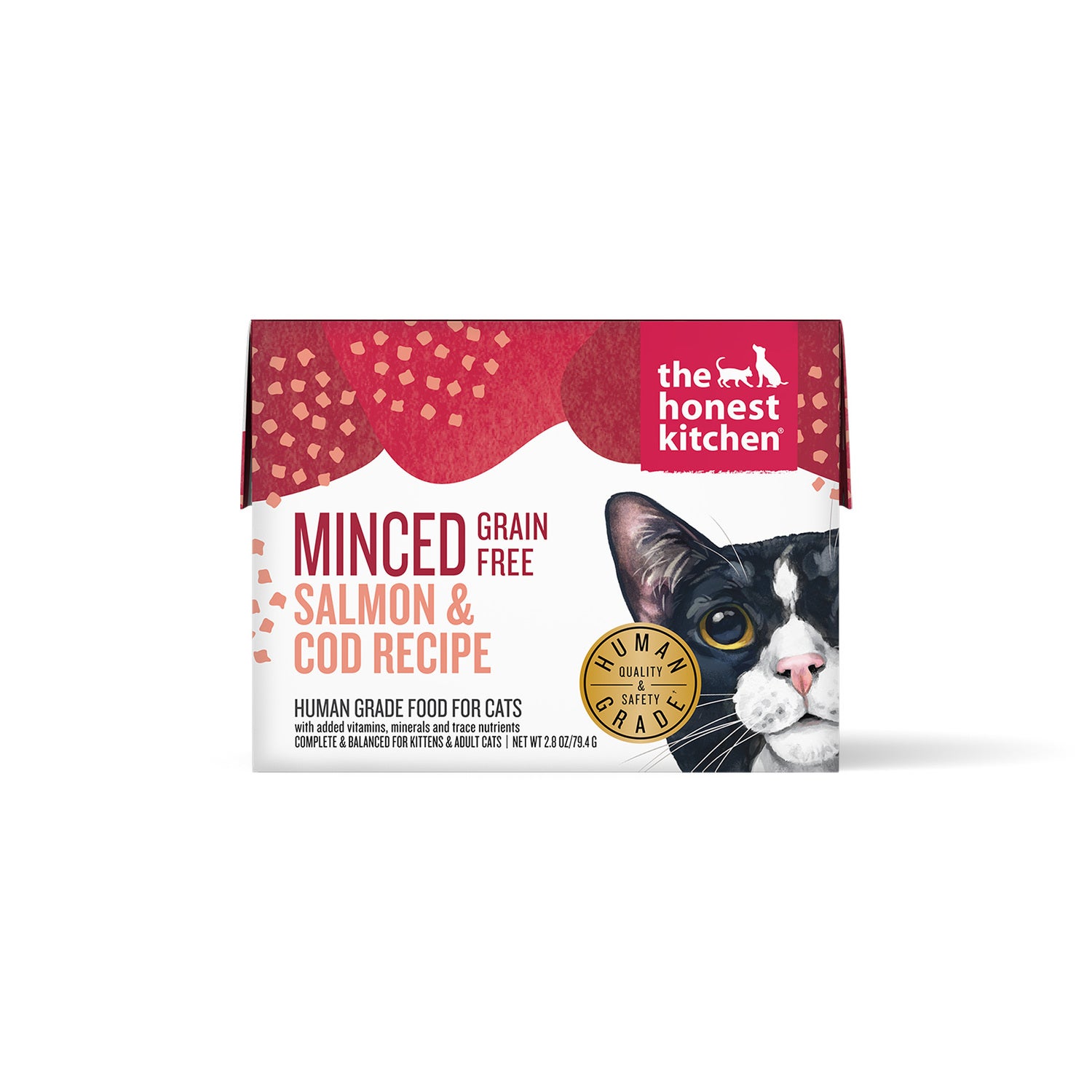 The Honest Kitchen Minced Grain-Free Salmon & Cod Recipe In A Fish Broth Gravy Wet Cat Food, 2.8-Oz-Pack Of 12