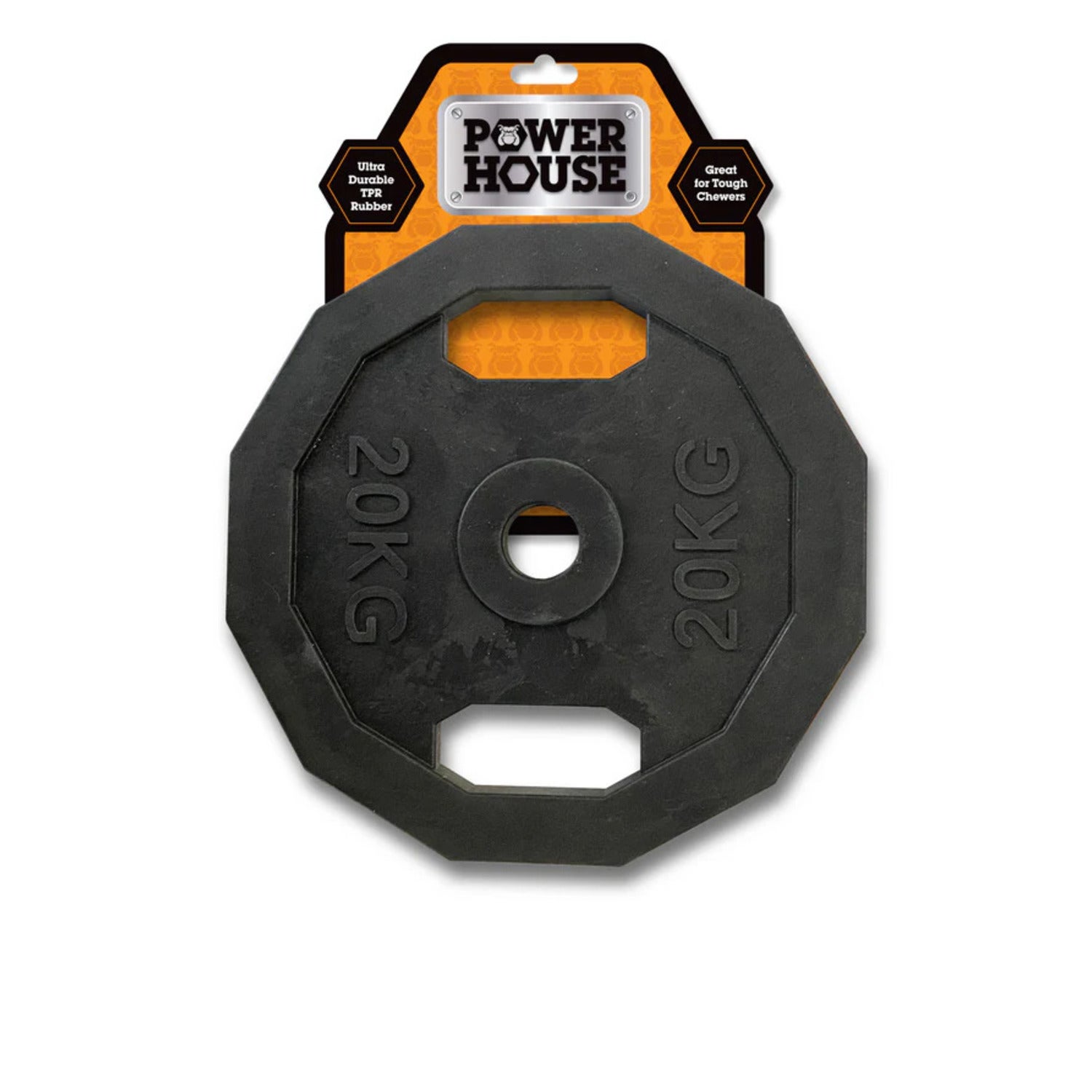 Power House Weight Plate Tpr Rubber Durable Dog Chew Toy