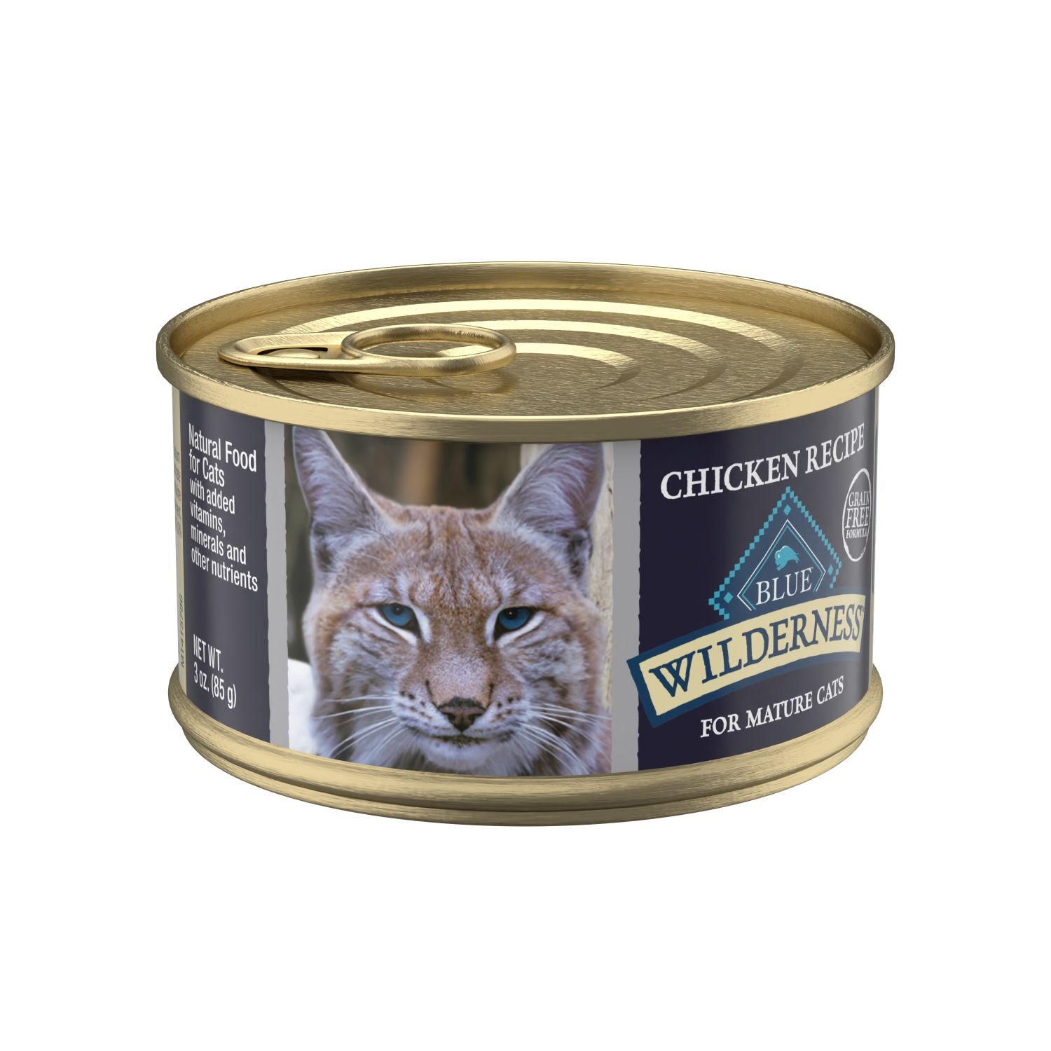 Blue Buffalo Wilderness Grain-Free Mature Senior Chicken Wet Cat Food, Chicken Recipe, 5.5-Oz Pack Of 24