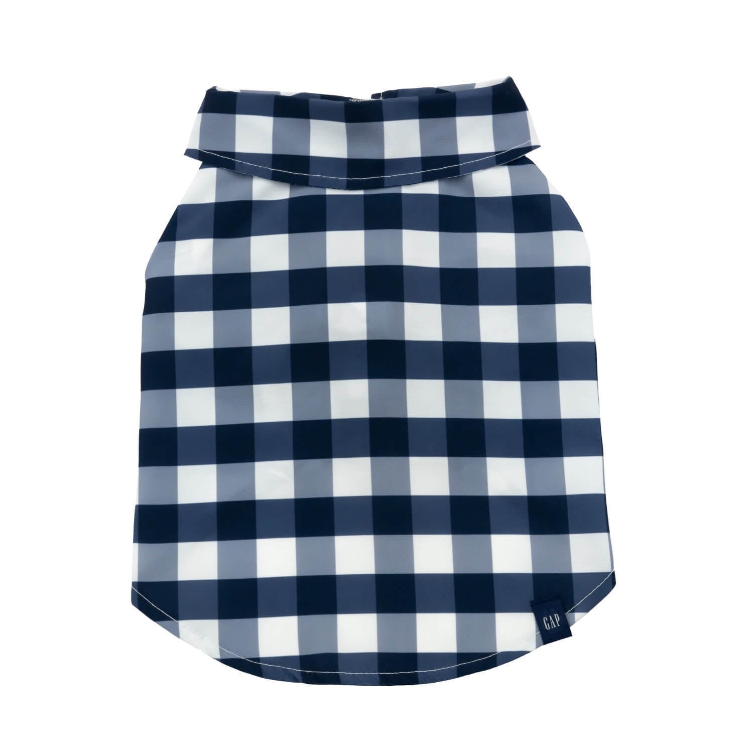 Gap Navy Blue Gingham Collared Button Up Dog Shirt