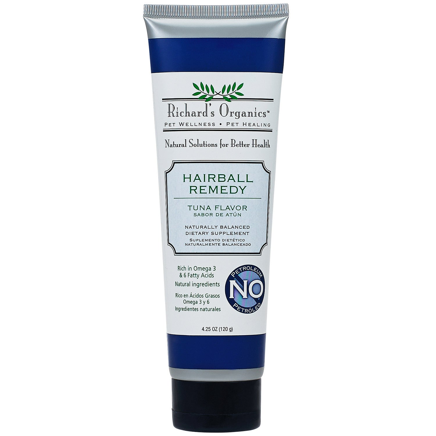 Richard's Organics Hairball Remedy Dietary Supplement For Cats, Tuna Flavor