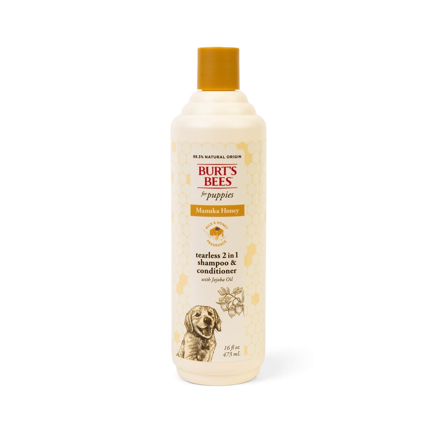 Burt's Bees Manuka Honey Tearless 2 In 1 Dog Shampoo And Conditioner For Puppies With Jojoba Oil, 16-Oz