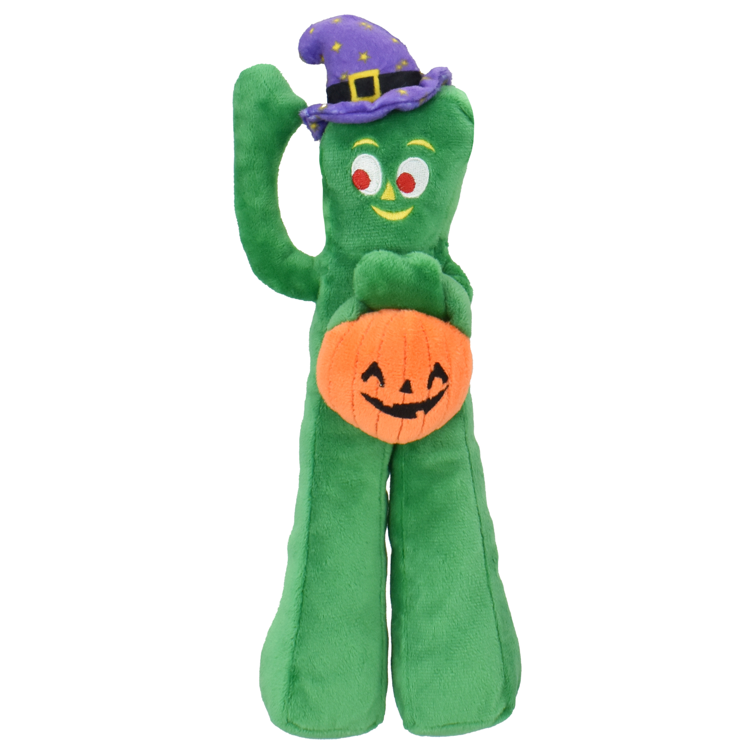 Multipet Halloween Gumby Witch Squeaky Crinkle Plush Dog Toy, 11-Inches