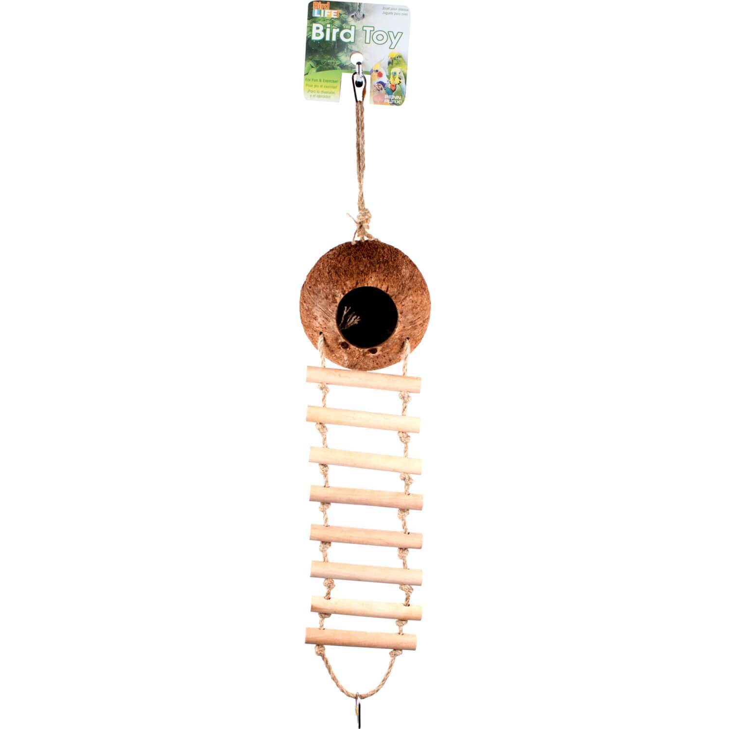 Penn-Plax Coco-Hide With Ladder For Birds