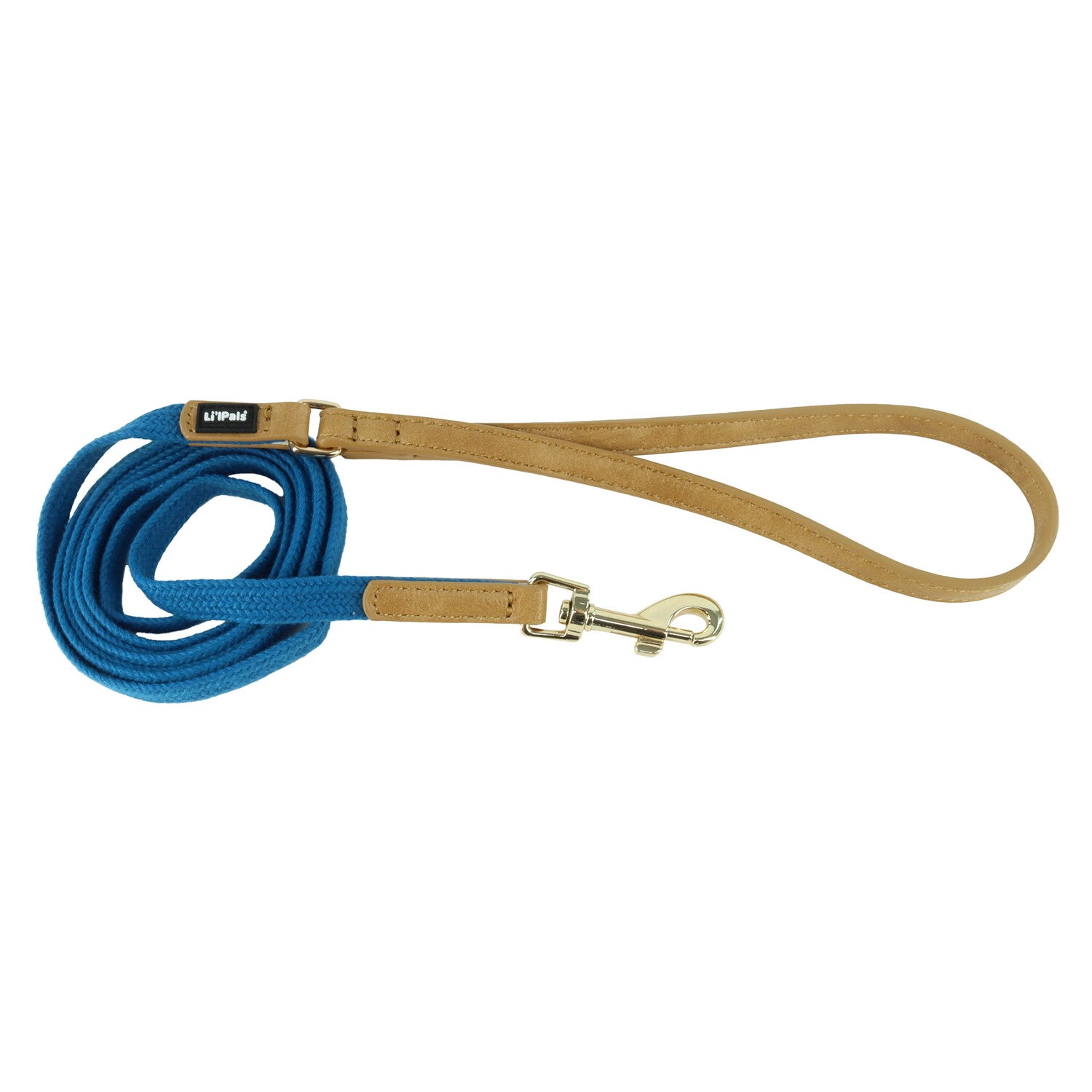 Li'l Pals® By Coastal® Charming Woven Dog Leash, Blue, Petite - 3/8 X 6'