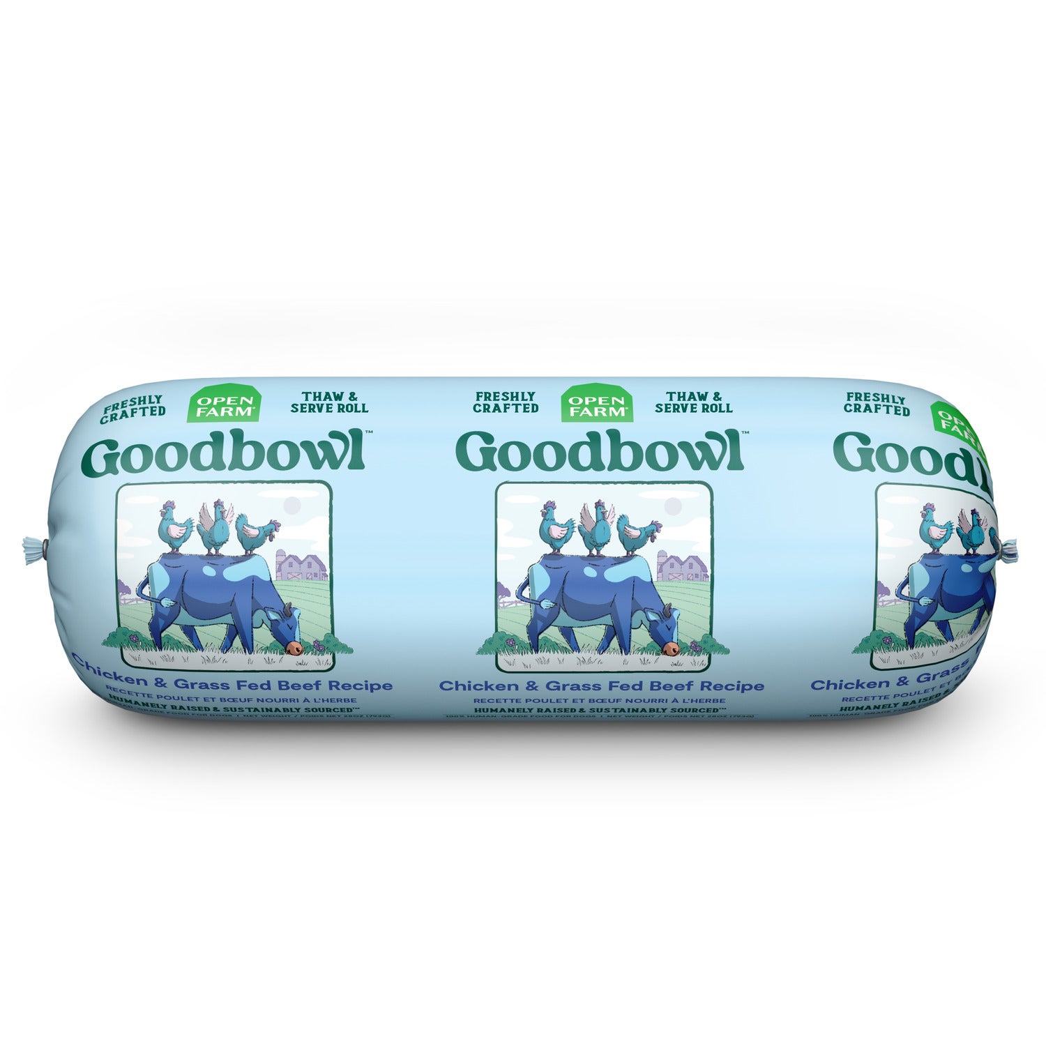 Open Farm Goodbowl Chicken & Grass-Fed Beef Recipe Frozen Dog Food