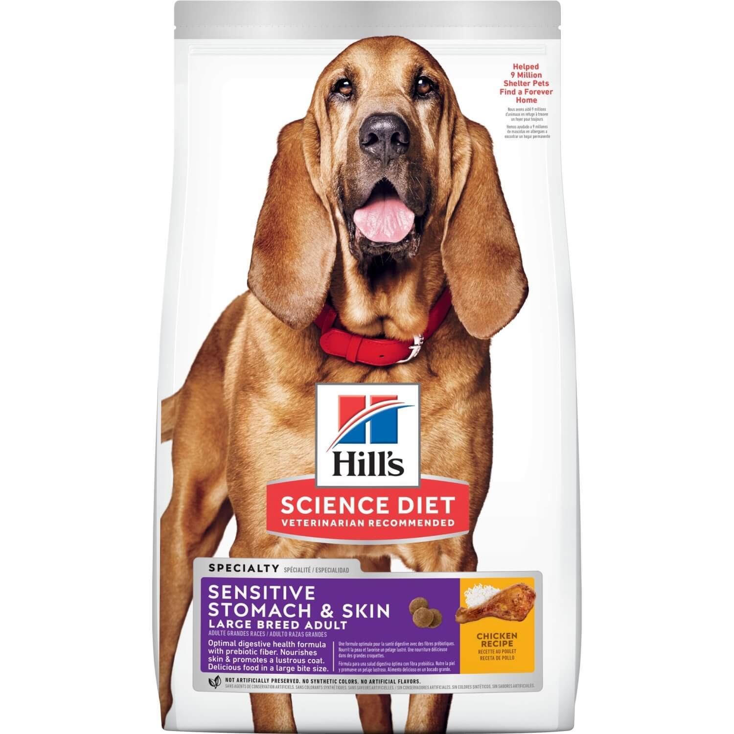 Hill's Science Diet Adult Sensitive Stomach & Skin Large Breed Dry Dog Food, Chicken Recipe