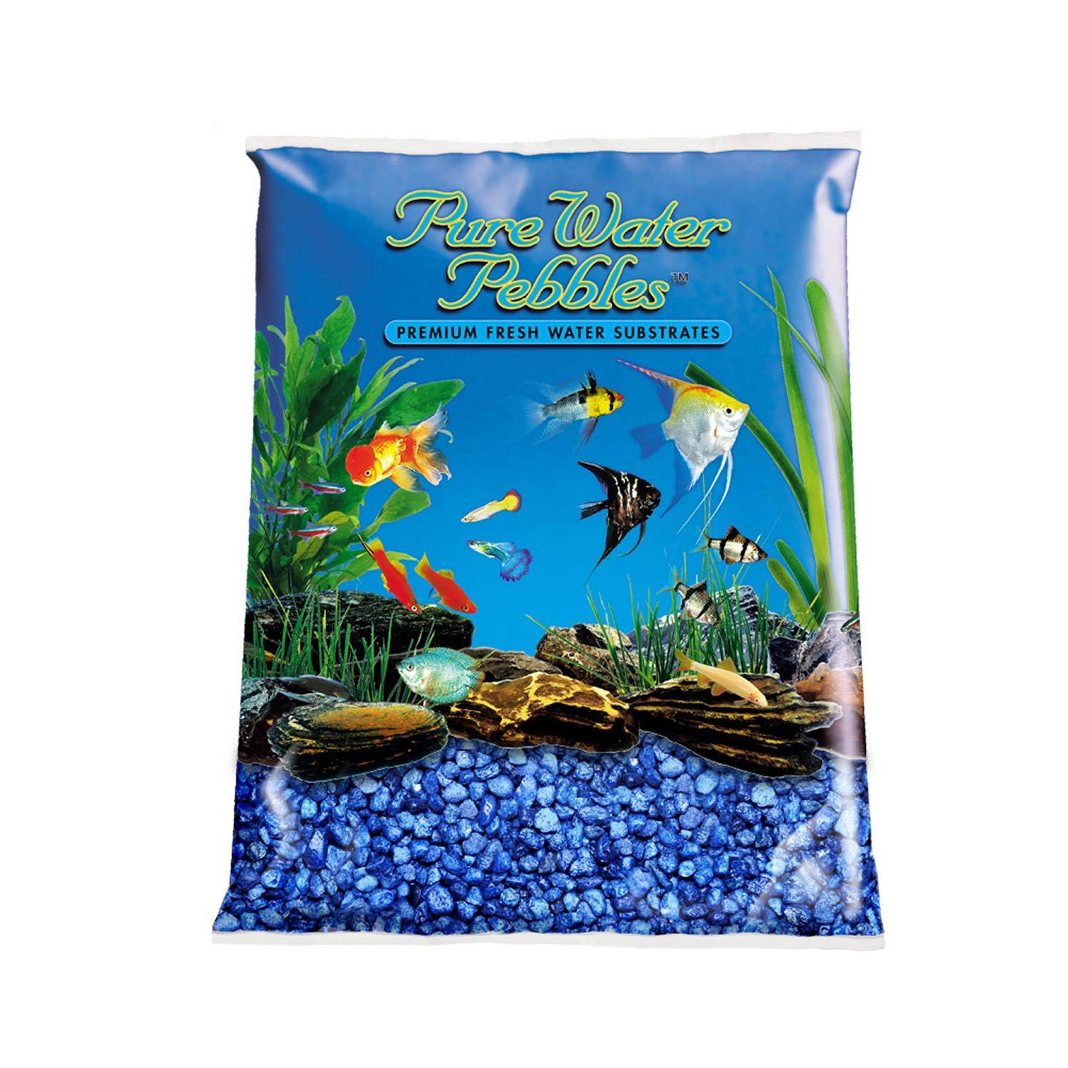 Pure Water Pebbles Aquarium Gravel, Marine Blue