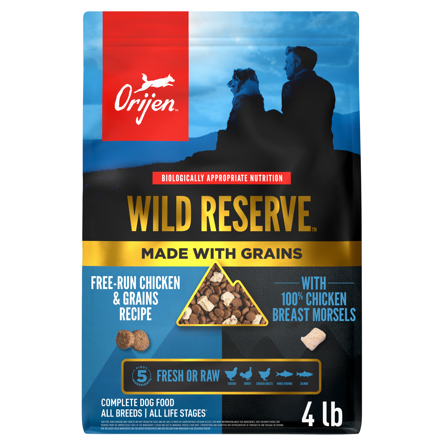 Orijen Wild Reserve Dry Dog Food, Free-Run Chicken Dry Dog Food, 4-Lb