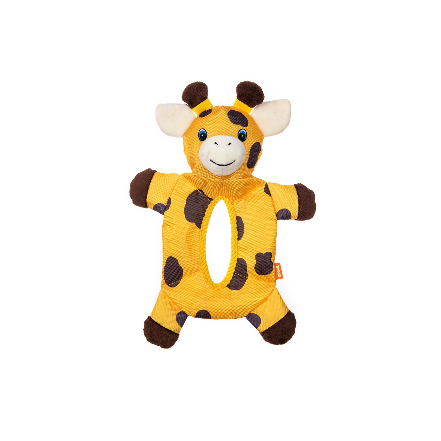 Growl Bruizers Gerry The Giraffe Durable Squeaky Dog Toy, 15