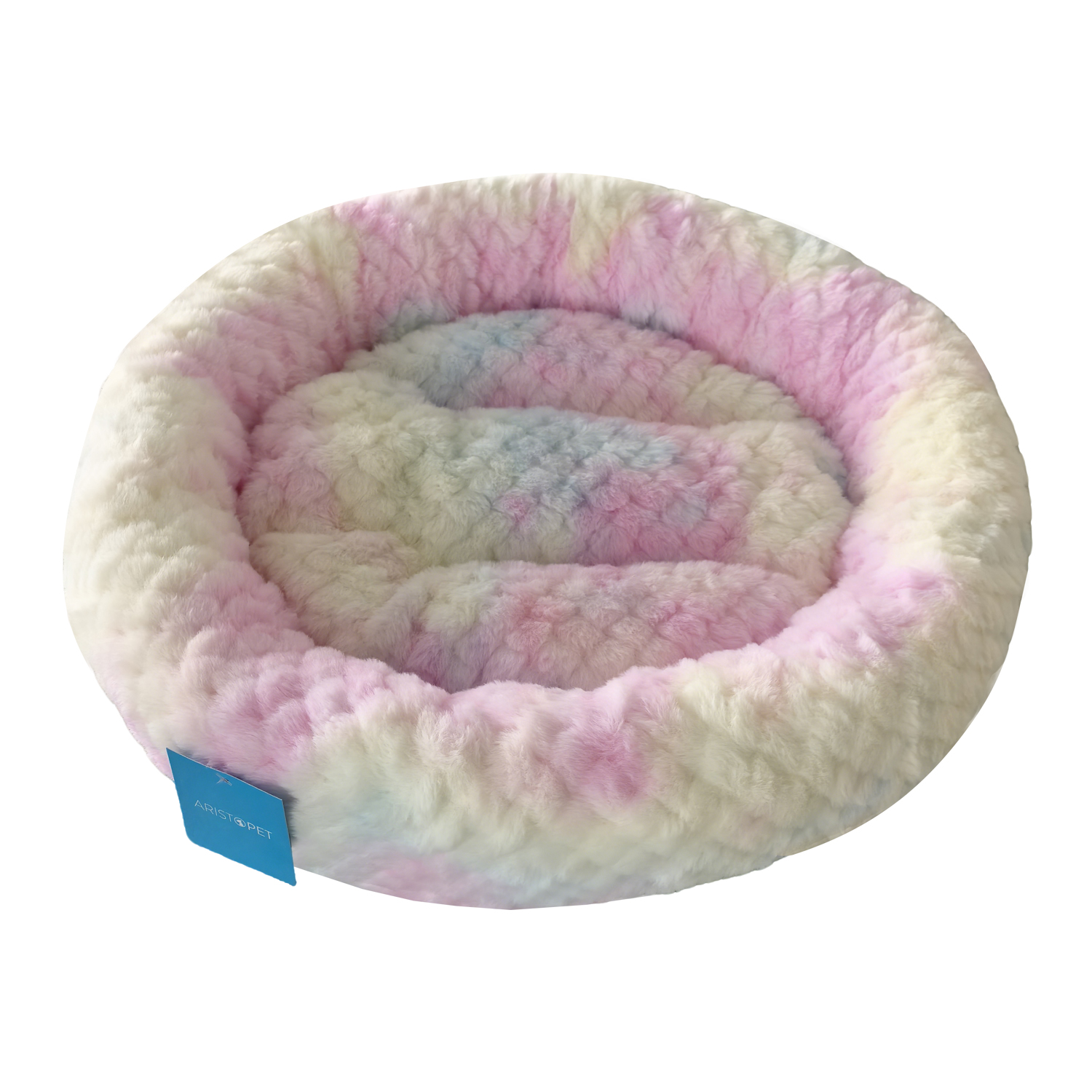 Aristopet Cuddler Round Small Dog Bed, 20, Rainbow Colored