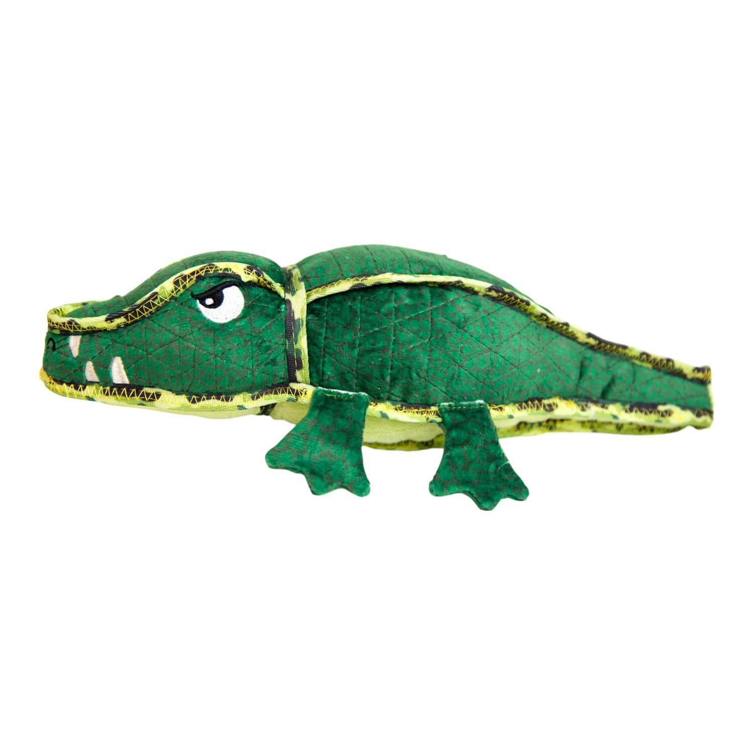 Outward Hound Xtreme Seamz Alligator Reinforced Squeaky Plush Dog Toy
