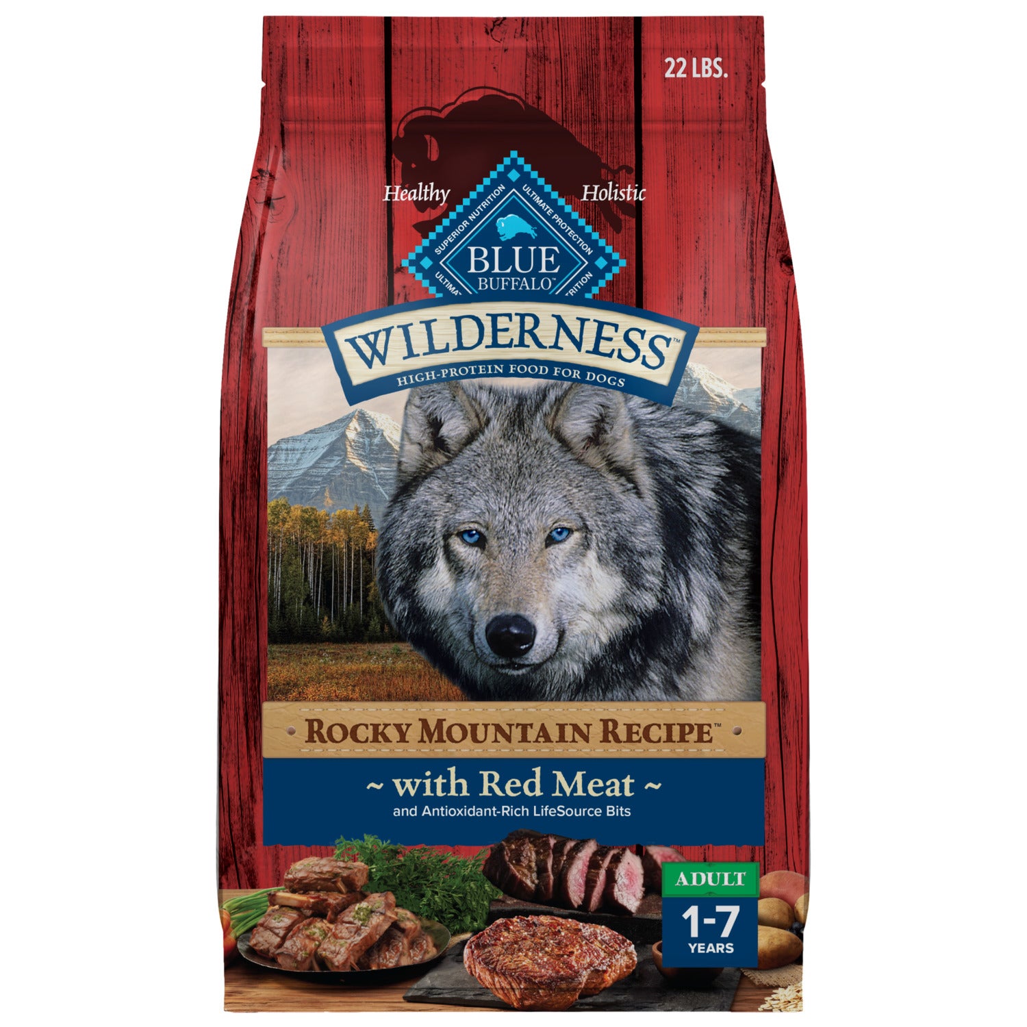 Blue Buffalo Wilderness Rocky Mountain Recipe Adult Red Meat Dog Food