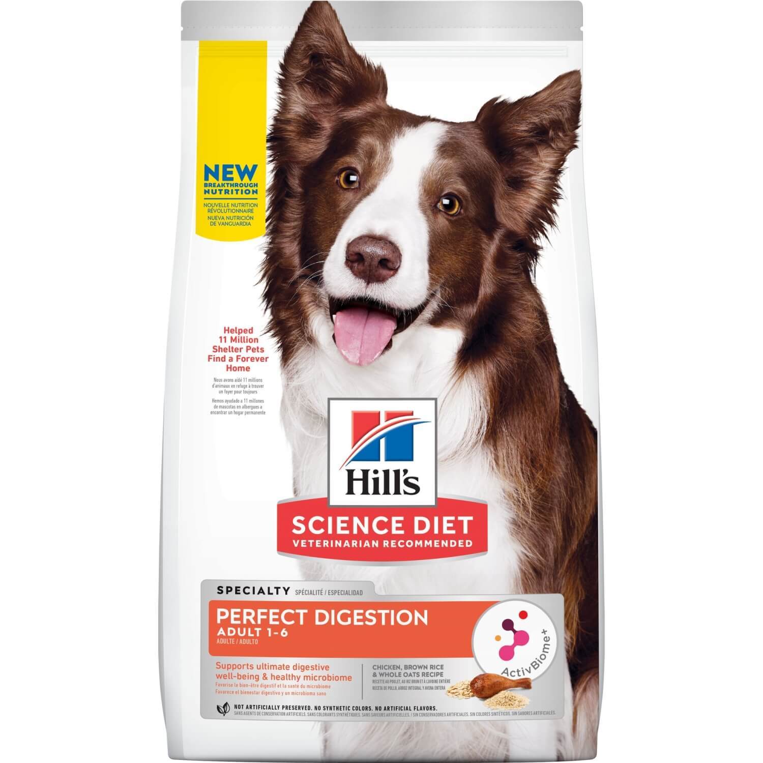Hill's Science Diet Adult Perfect Digestion Chicken, Brown Rice & Whole Oats Recipe Dry Dog Food