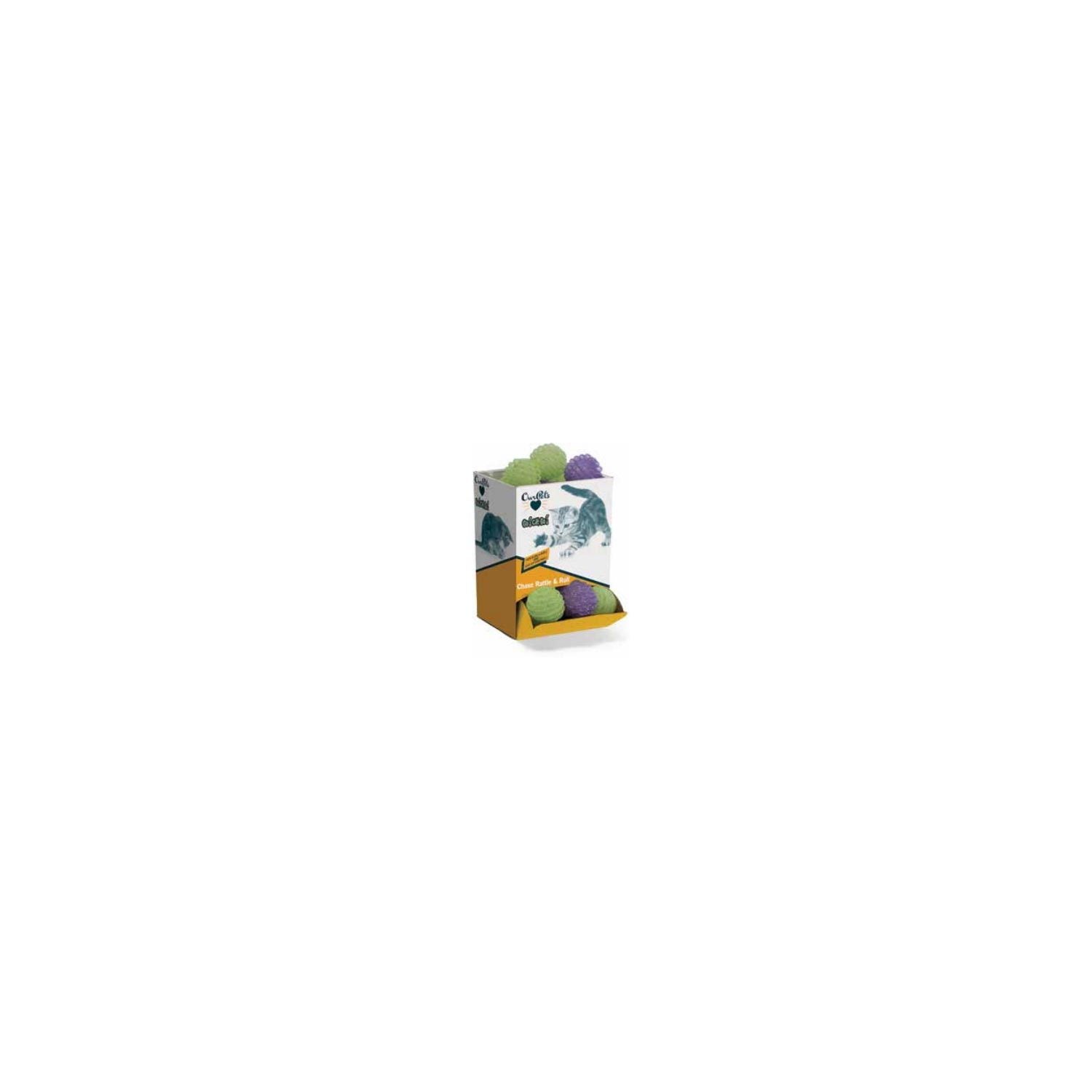 Ourpets Chase Rattle & Roll Ball Cat Toy, Assorted, 1 Each