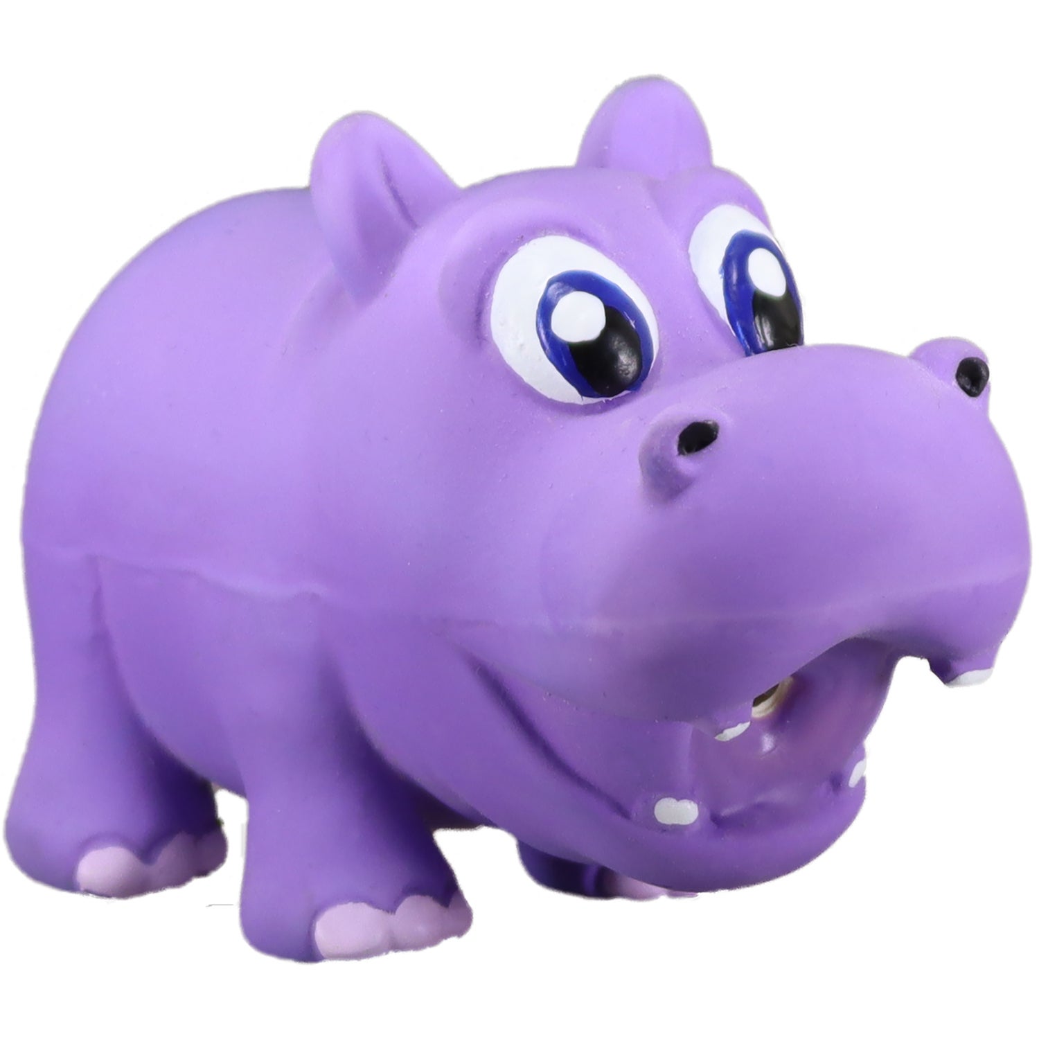 Petsport Naturflex Tiny Tots Hippo Latex Dog Toy, 3.5