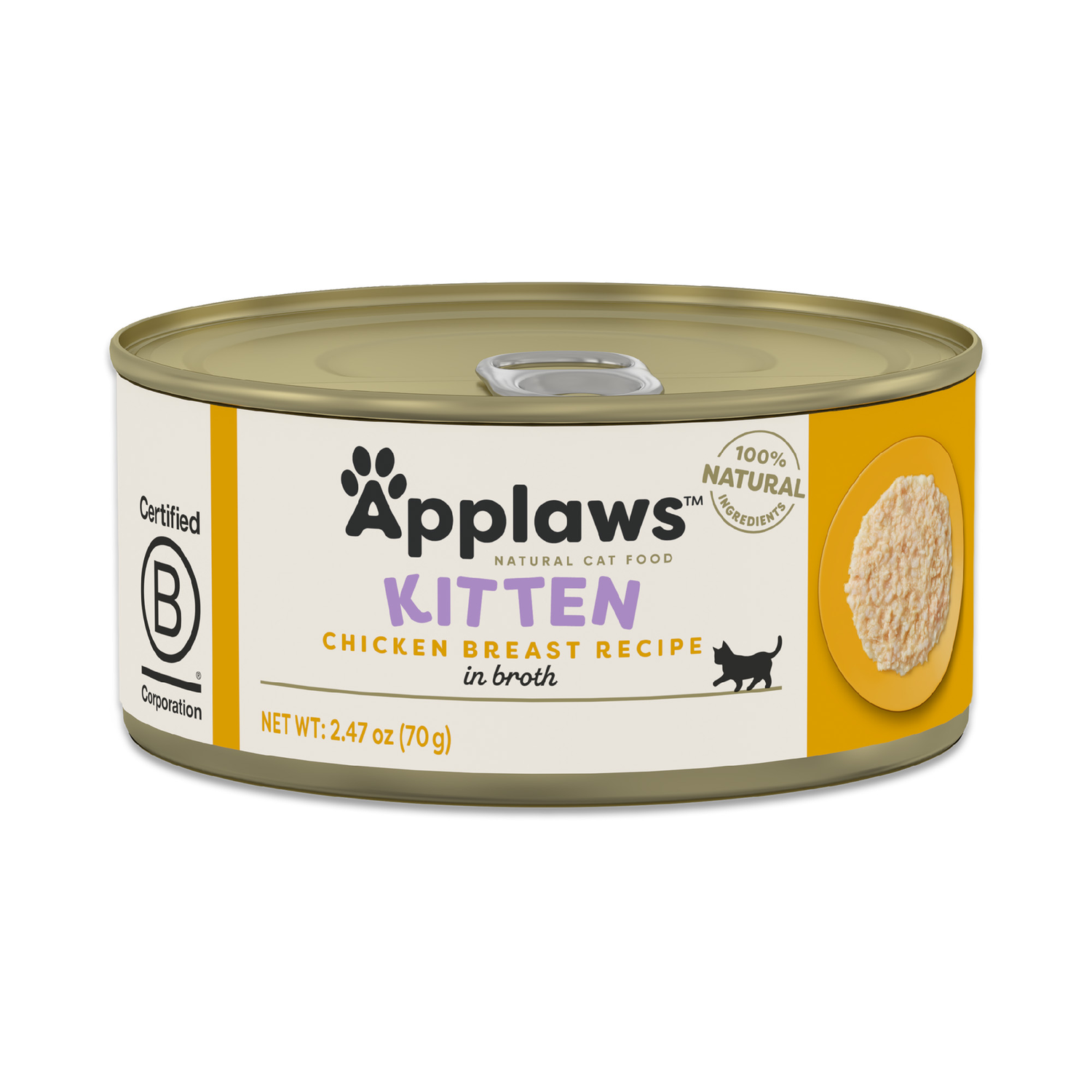 Applaws™ Natural Kitten Wet Cat Food, Chicken Breast In Broth, 2.47-Oz