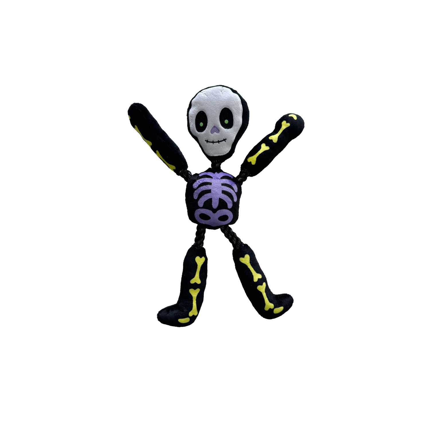 Aristopet Cosmic Chills Skeleton Halloween Rope Squeaky Dog Toy