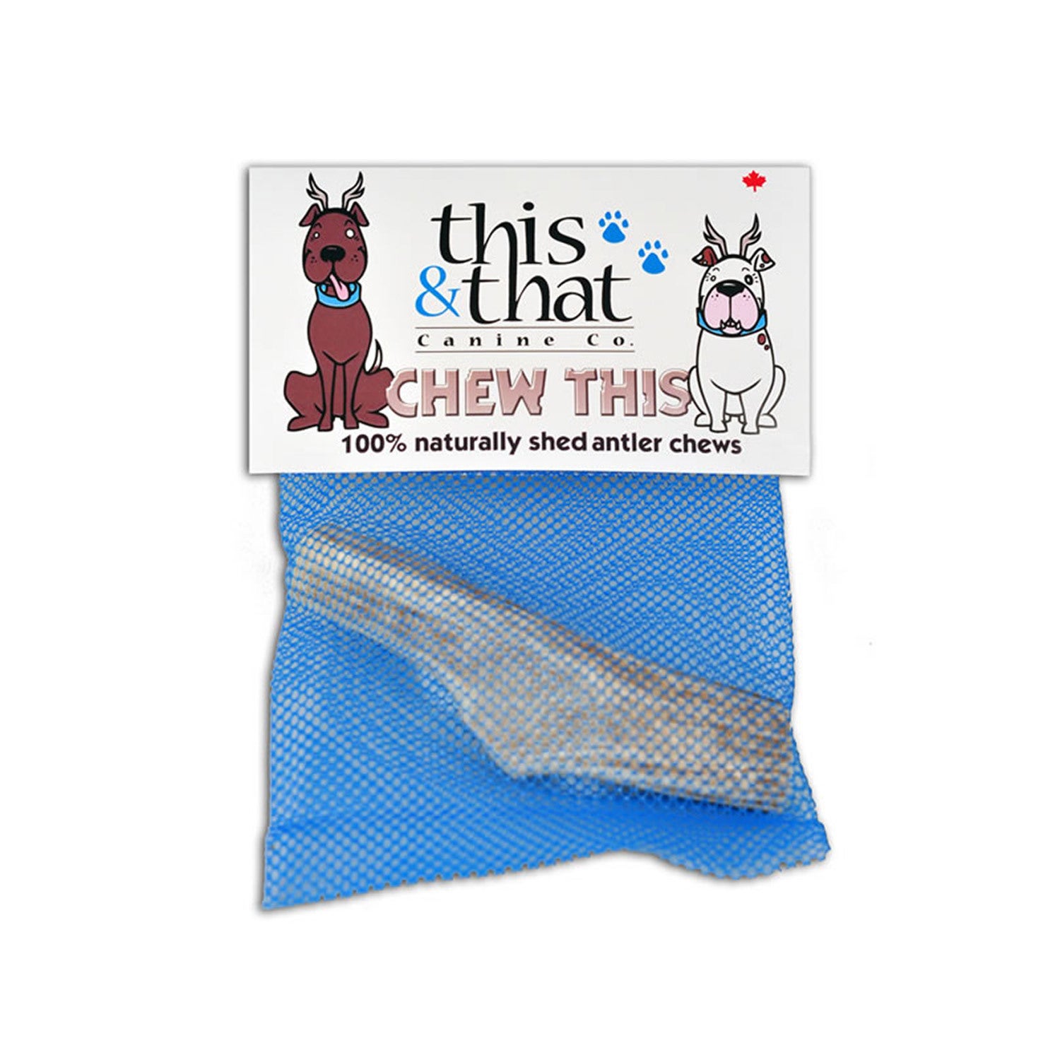 This & That Canine Co Whole Antler Long Lasting Dog Chew, Small