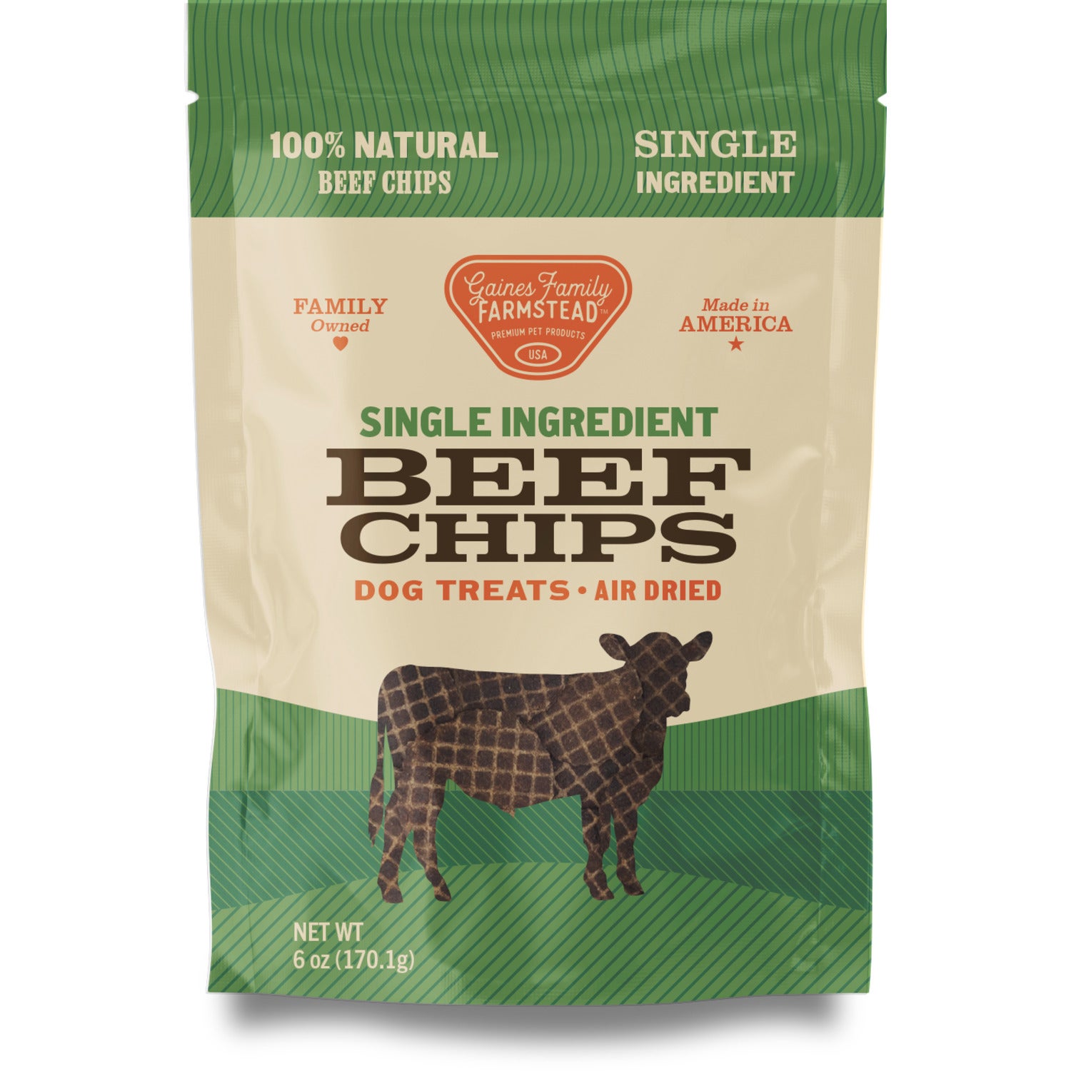 Gaines Family Farmstead Air-Dried Beef Chips Dog Treats, 6Oz