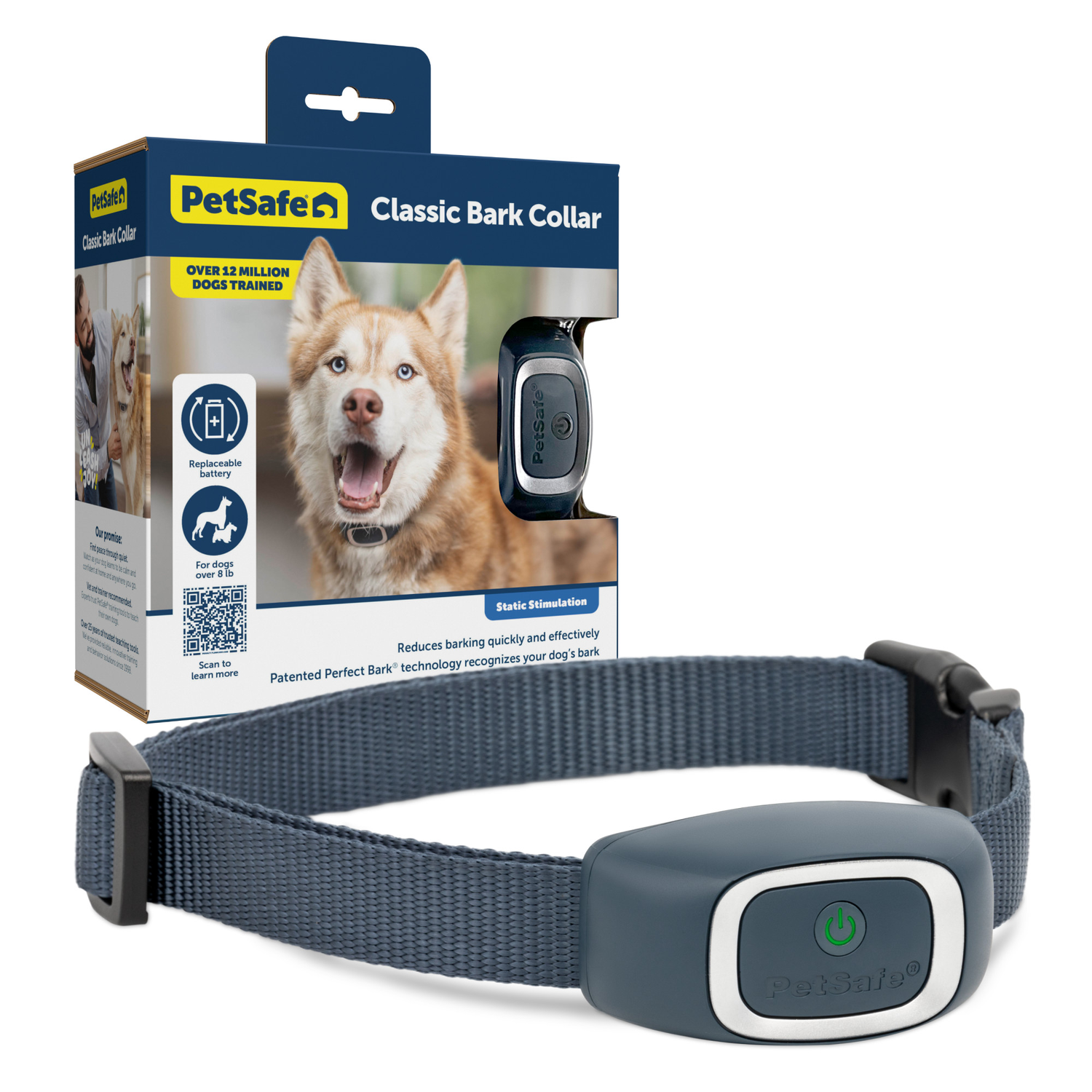 Petsafe Basic Waterproof Bark Control Training Collar For Dogs, 8+ Lbs