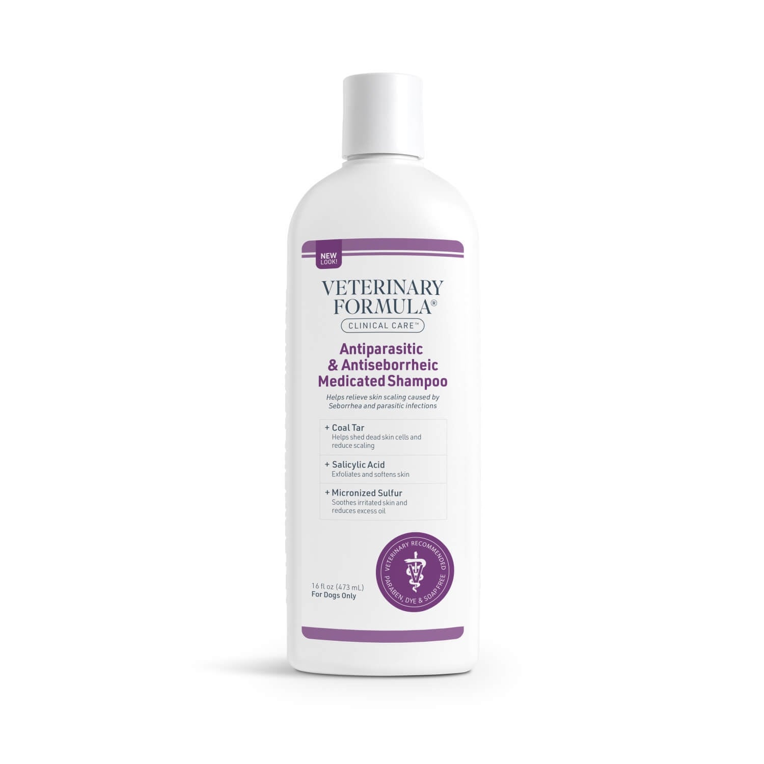 Veterinary Formula Clinical Care Antiparasitic And Antiseborrheic Medicated Dog Shampoo.