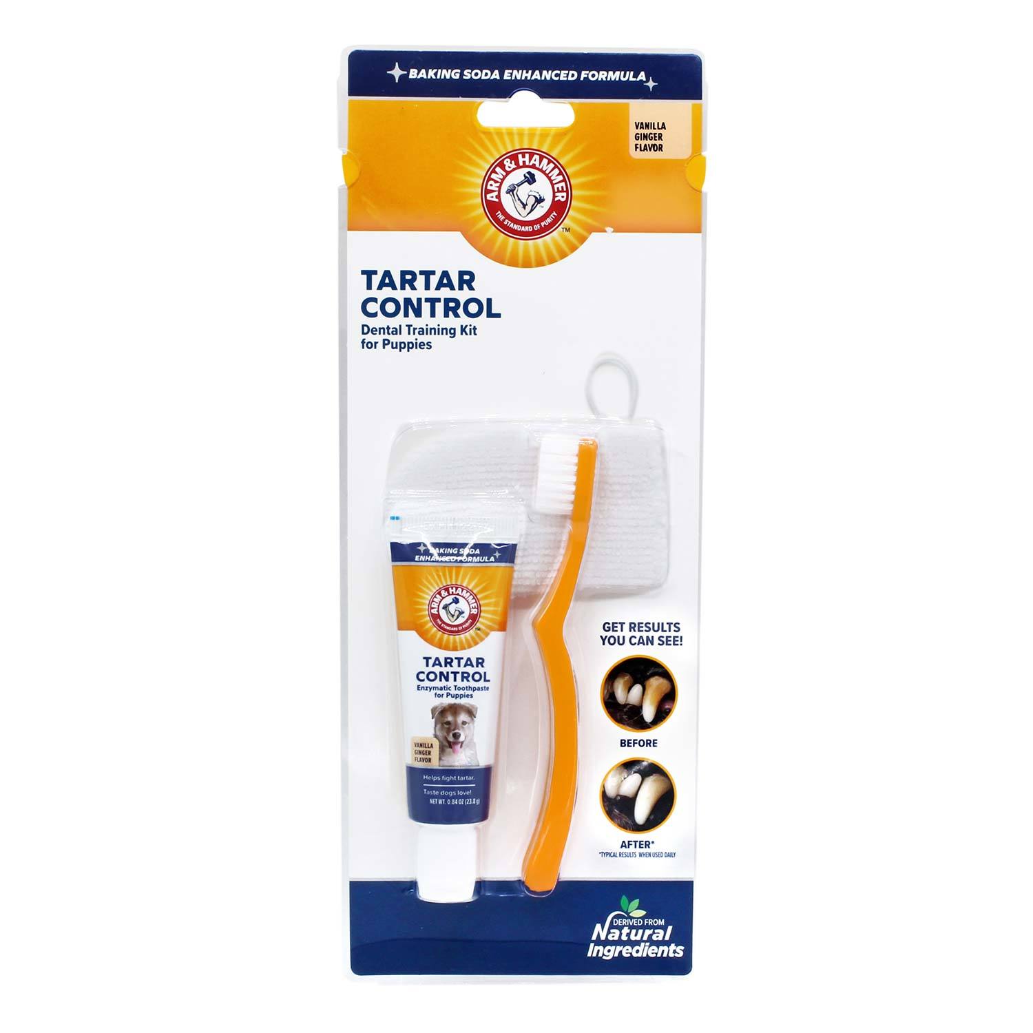 Arm & Hammer Tartar Control Dental Training Kit For Puppies - Vanilla Ginger