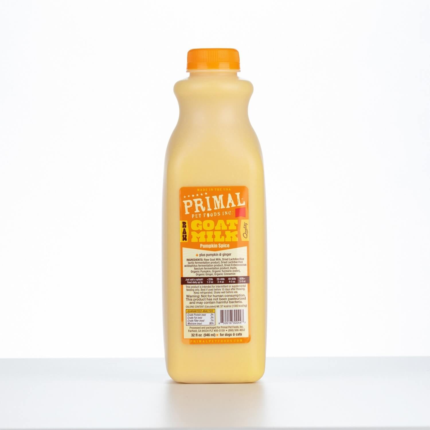 Primal Frozen Pumpkin Spice Raw Goat Milk Dog & Cat Food Topper