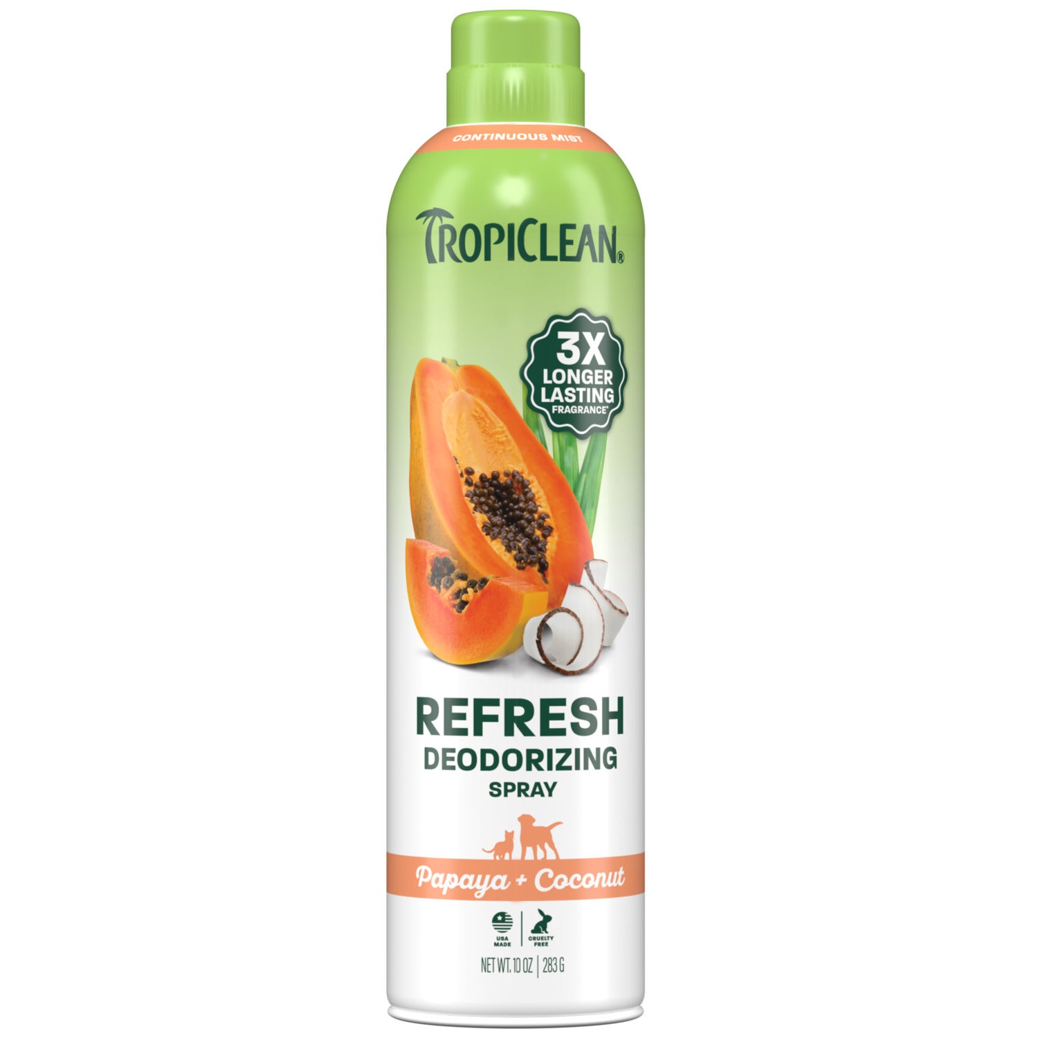 Tropiclean Papaya Scented Dog Deodorizing Mist And Detangling Spray, 10-Oz